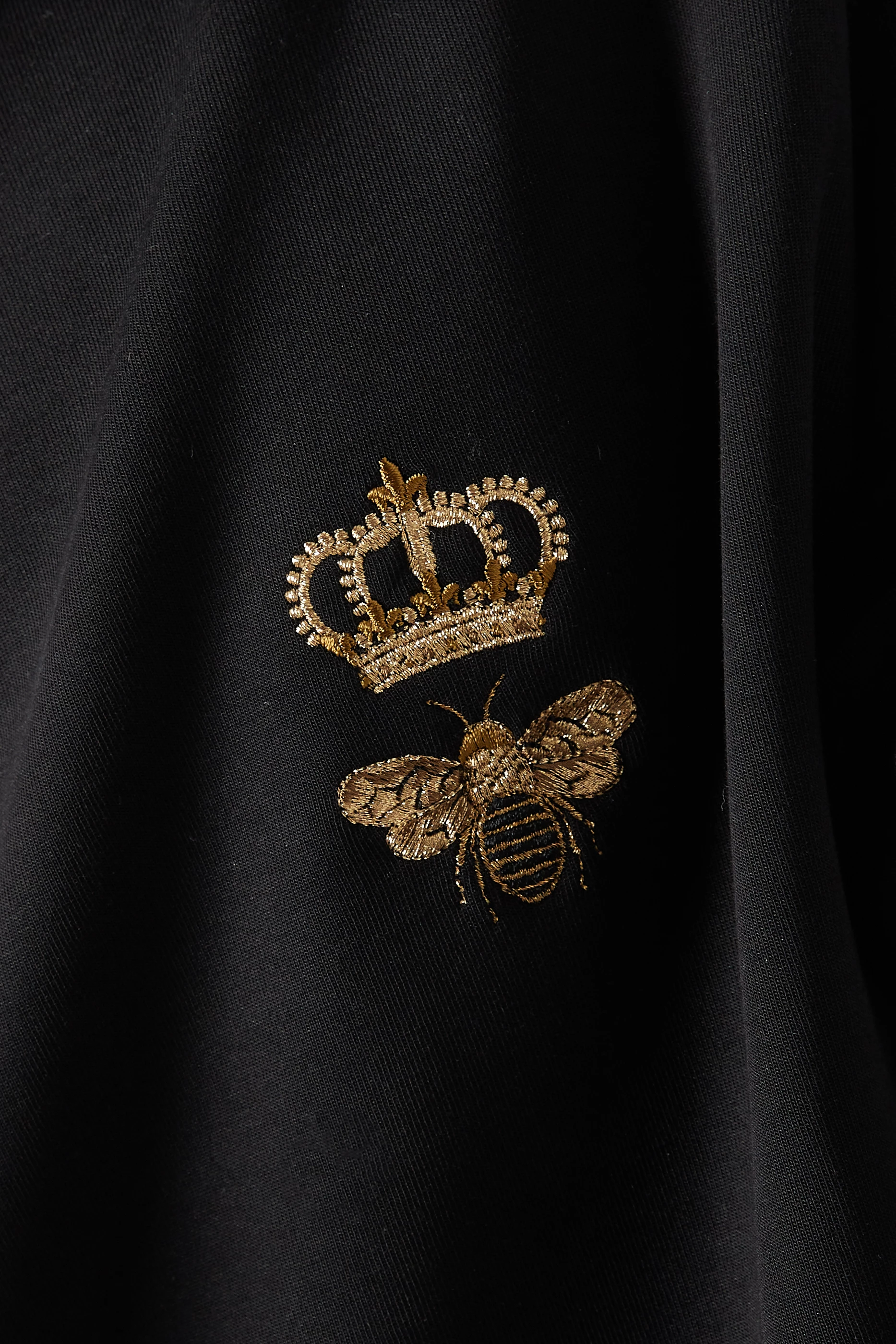 Buy Dolce Gabbana Black Crown Bee Hoodie in Cotton Jersey For Men Online Ounass Bahrain