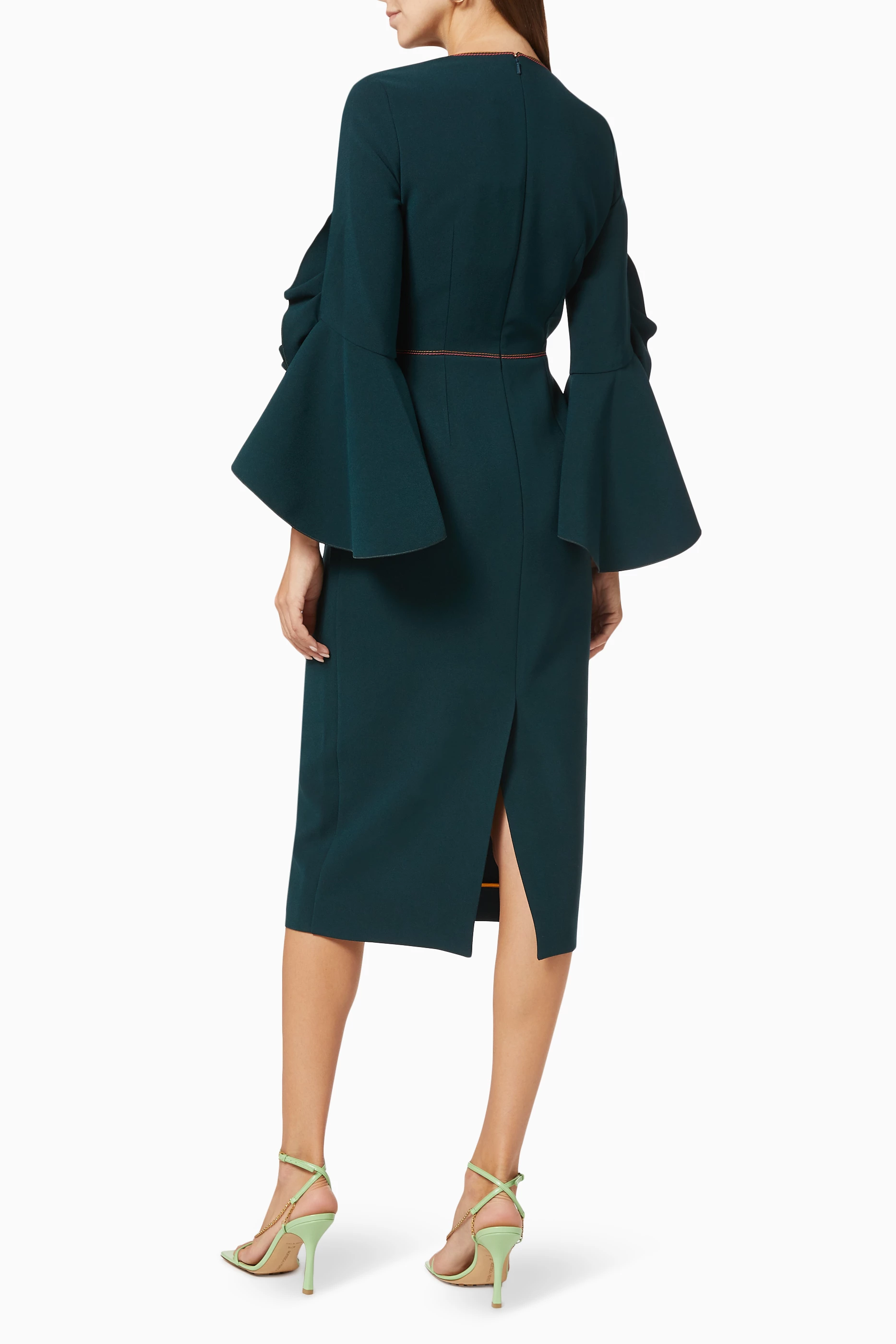 roksanda camellia midi dress Buy Roksanda Blue Camellia Midi Dress in Crepe For Women Online