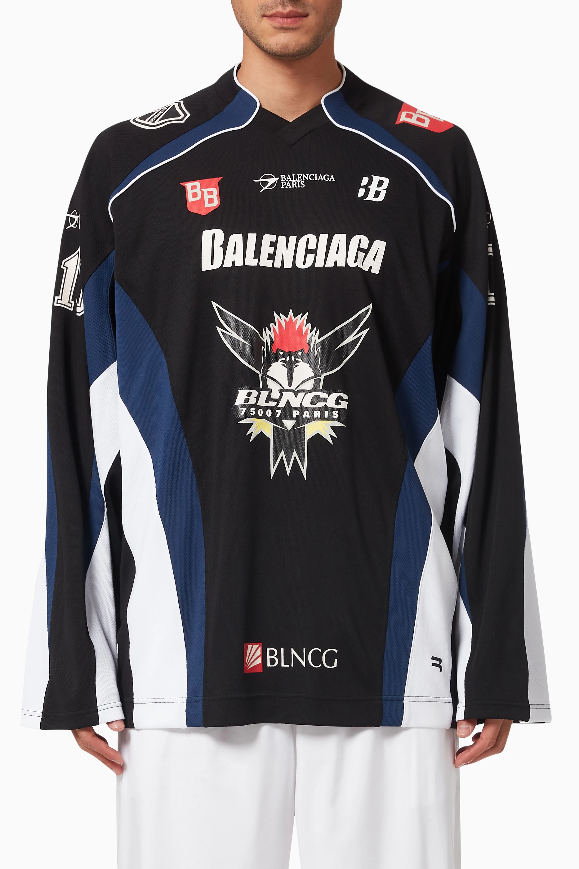 トップス BALENCIAGA Soccer Hockey Game Shirt Balenciaga Hockey