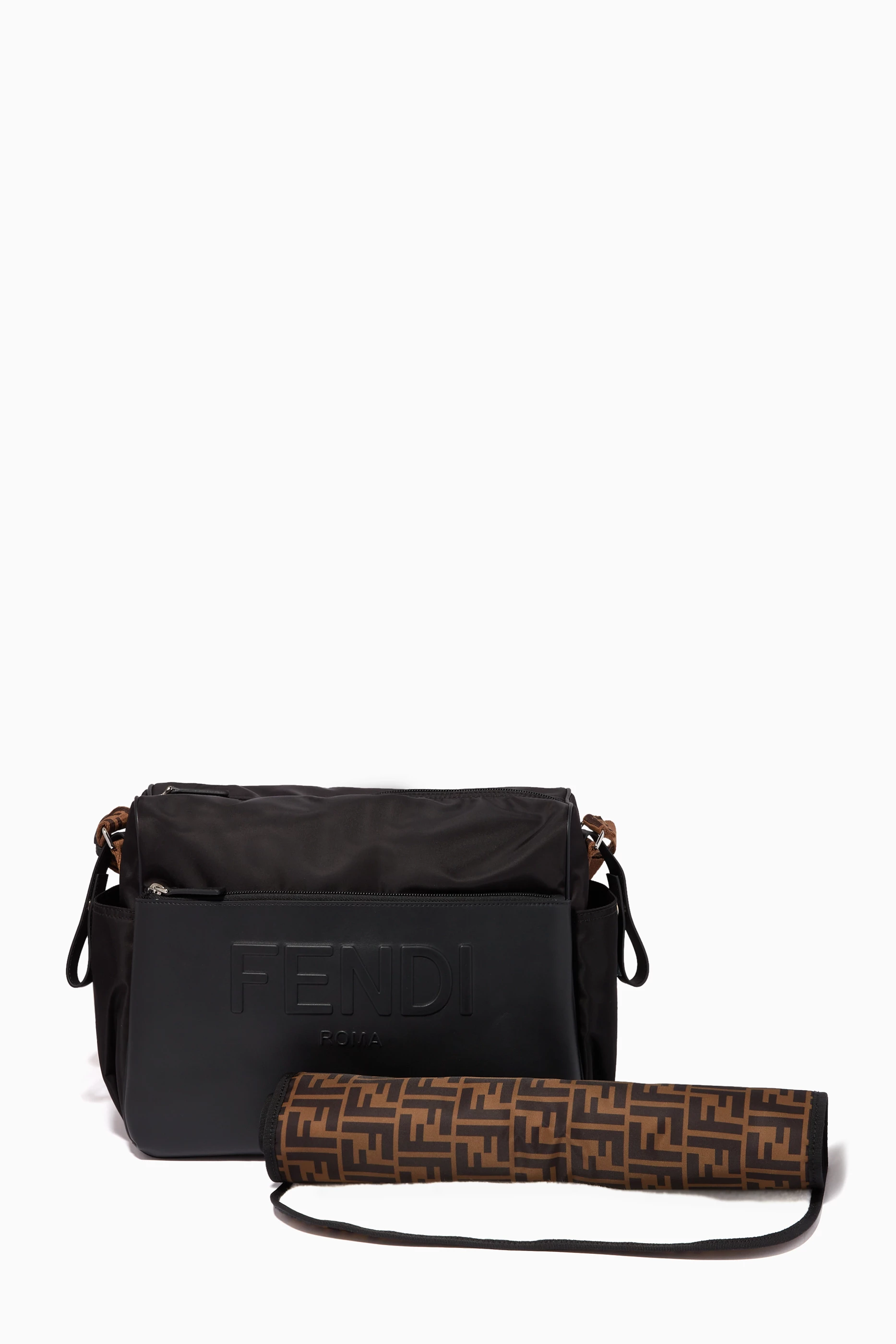 Buy Fendi Black Diaper Bag in Nylon Leather For Baby Boys Online Ounass Bahrain