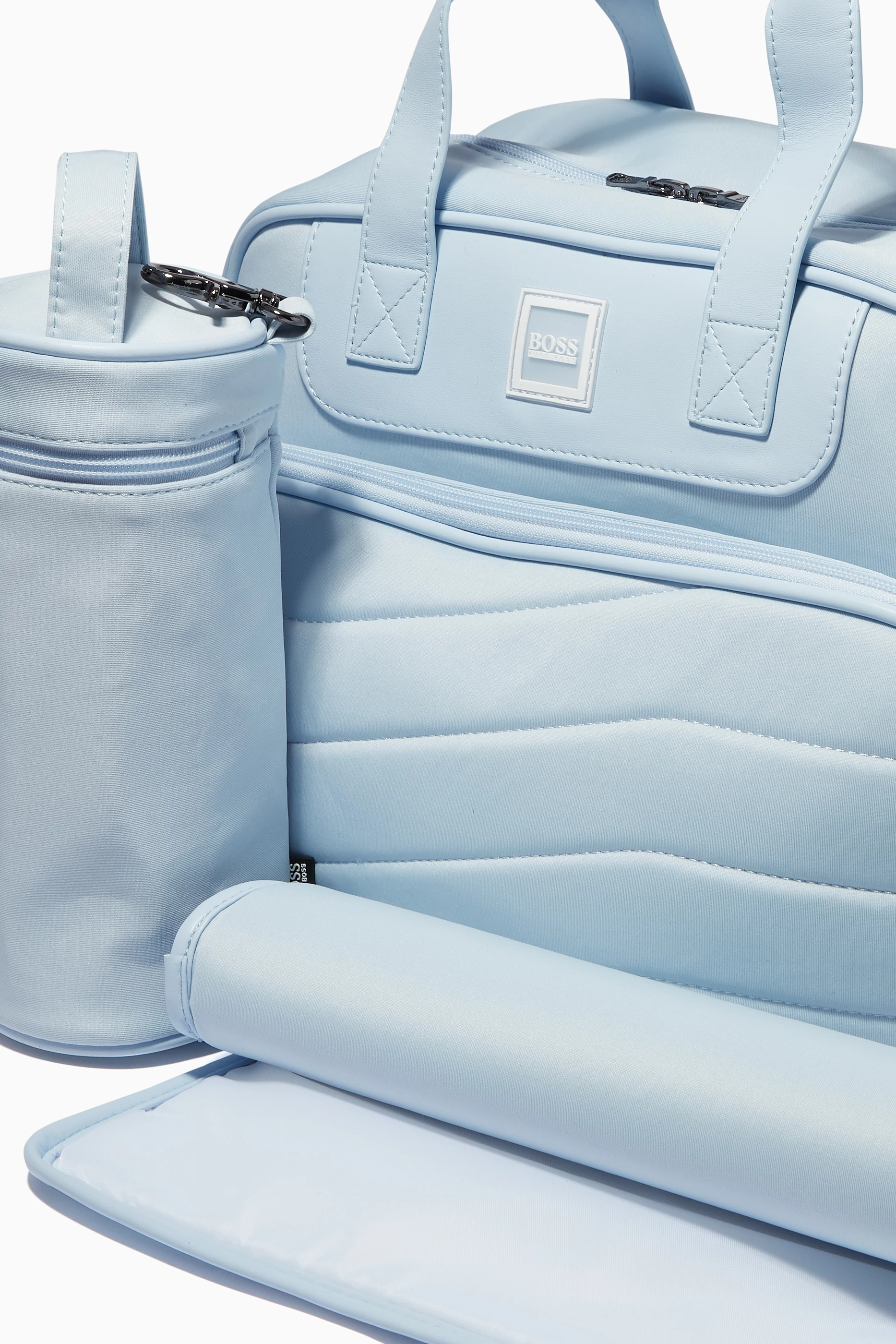 Buy BOSS Kidswear Blue Diaper Bag with Bottle Holder Changing