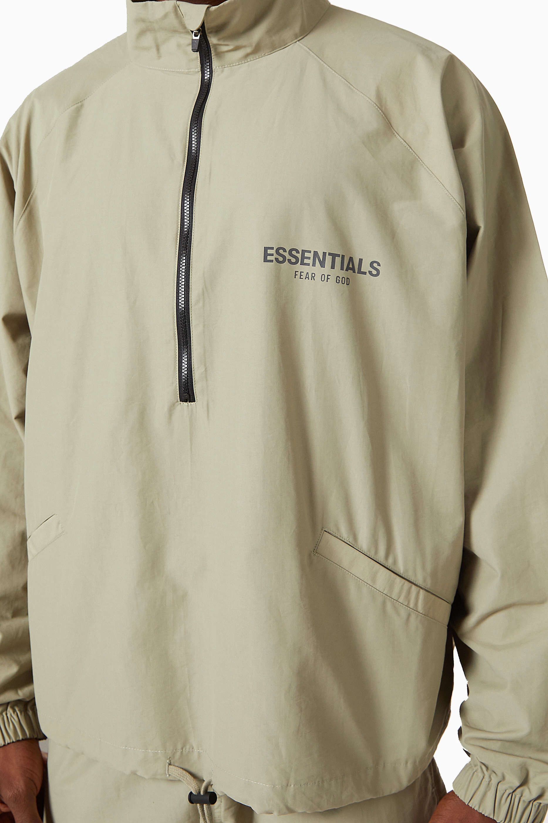 Fear of god essentials track jacket hot sale