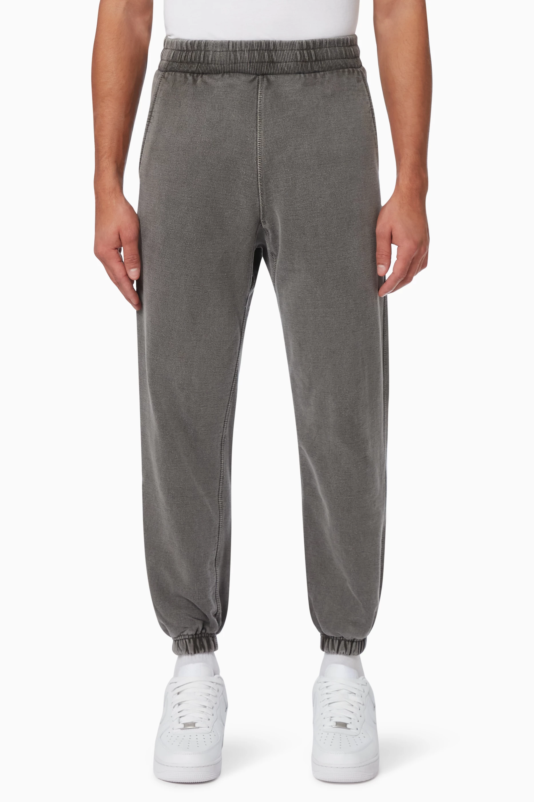 Buy Cole Buxton Grey Warm Up Sweatpants in Heavyweight Cotton Jersey For Men Online Ounass Bahrain
