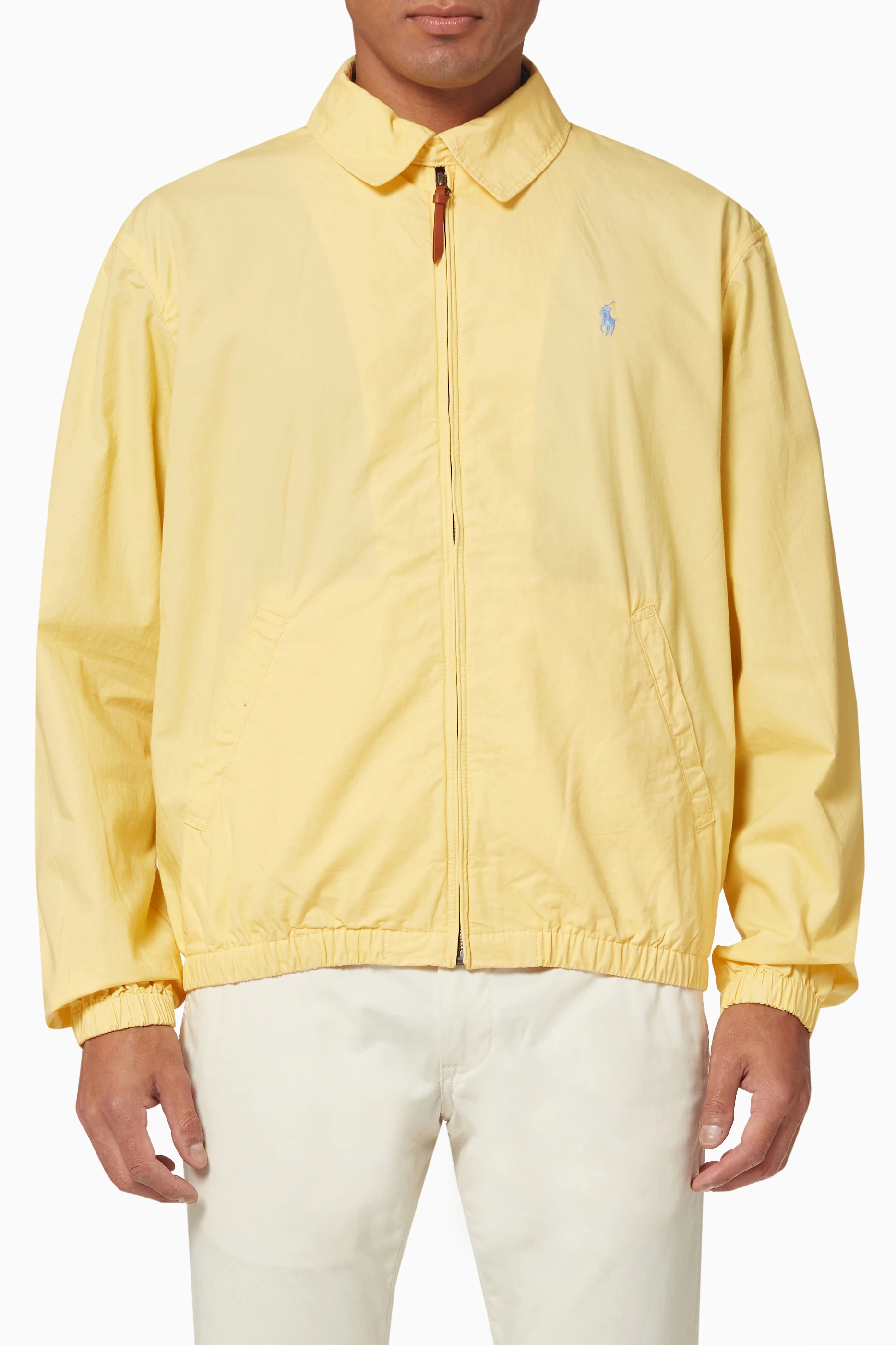 Buy Polo Ralph Lauren Yellow Bayport Jacket in Cotton Poplin For Men Online Ounass Bahrain
