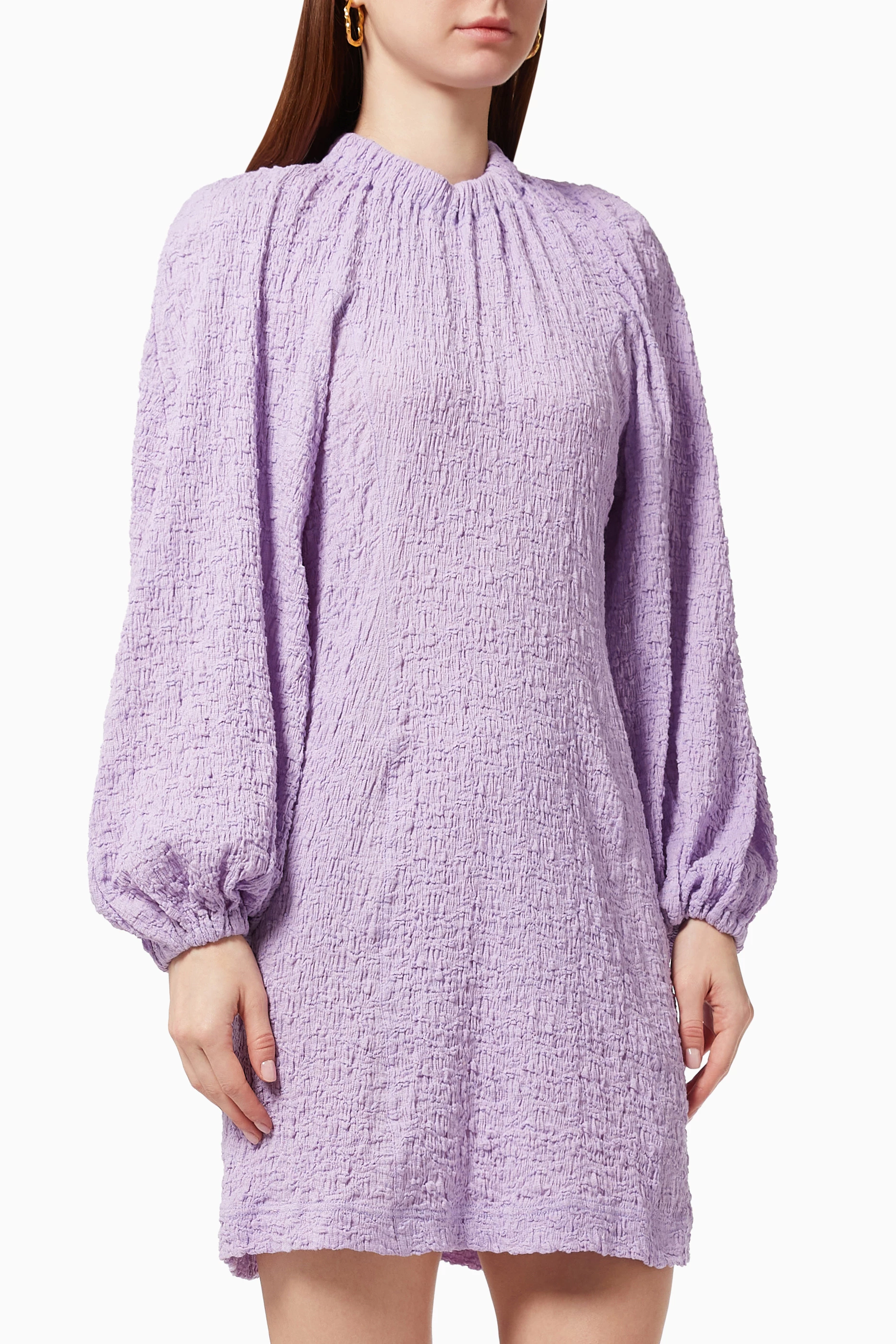 Buy Stine Goya Purple Brunie Mini Dress For Women Online Ounass Bahrain