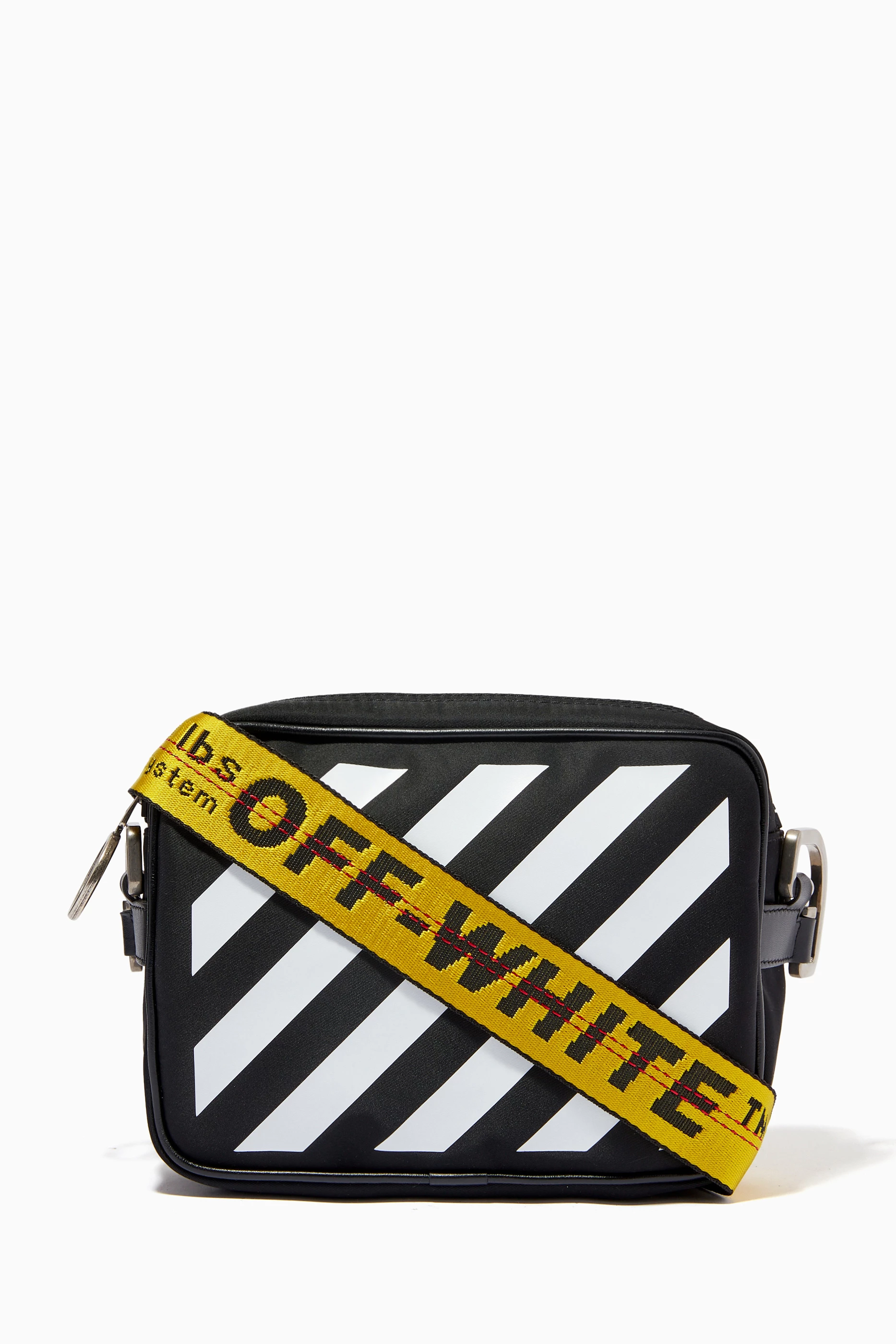 Buy Off White Black Industrial Crossbody Bag in Nylon Leather For Men Online Ounass Bahrain