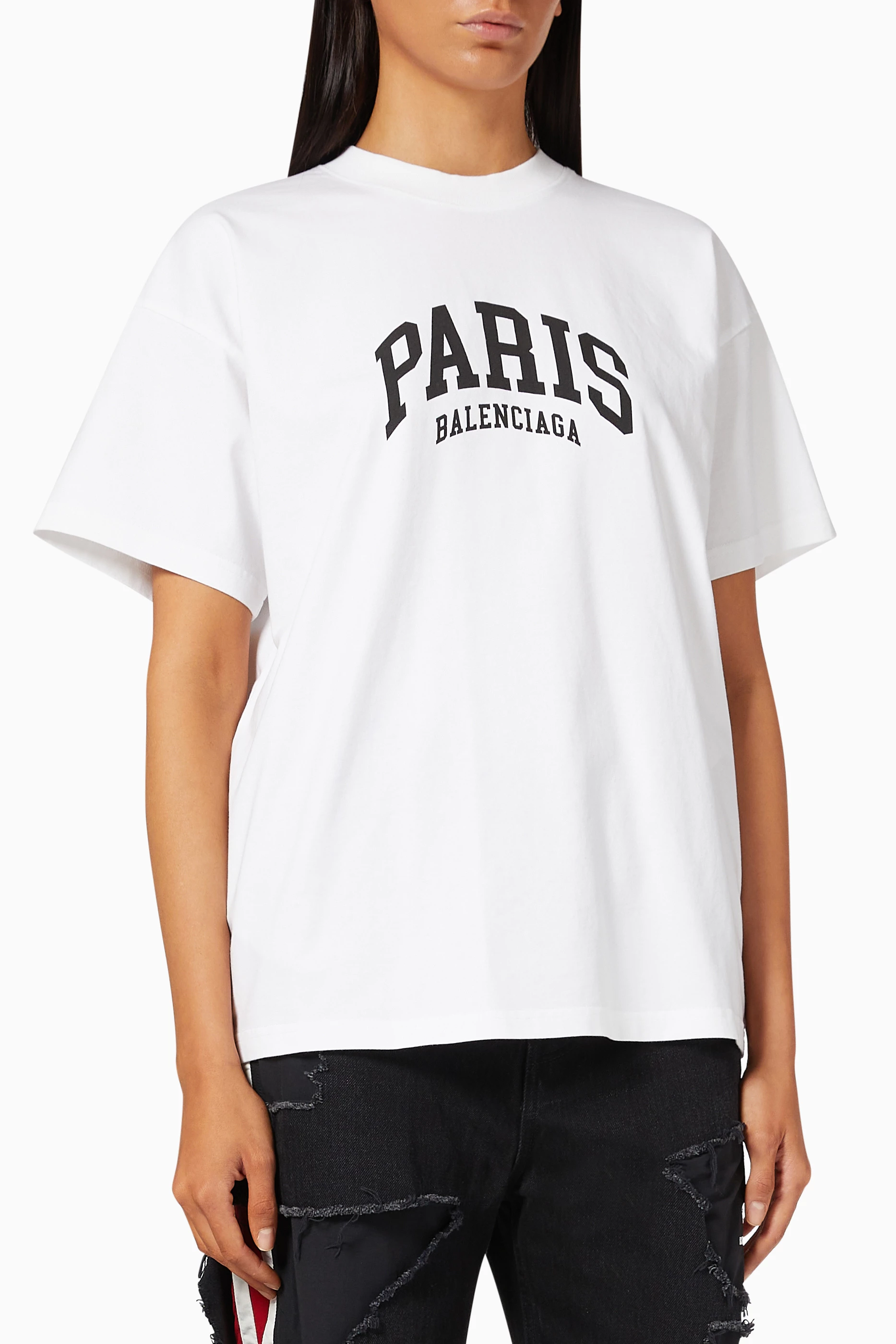 Balenciaga paris t shirt white new arrivals