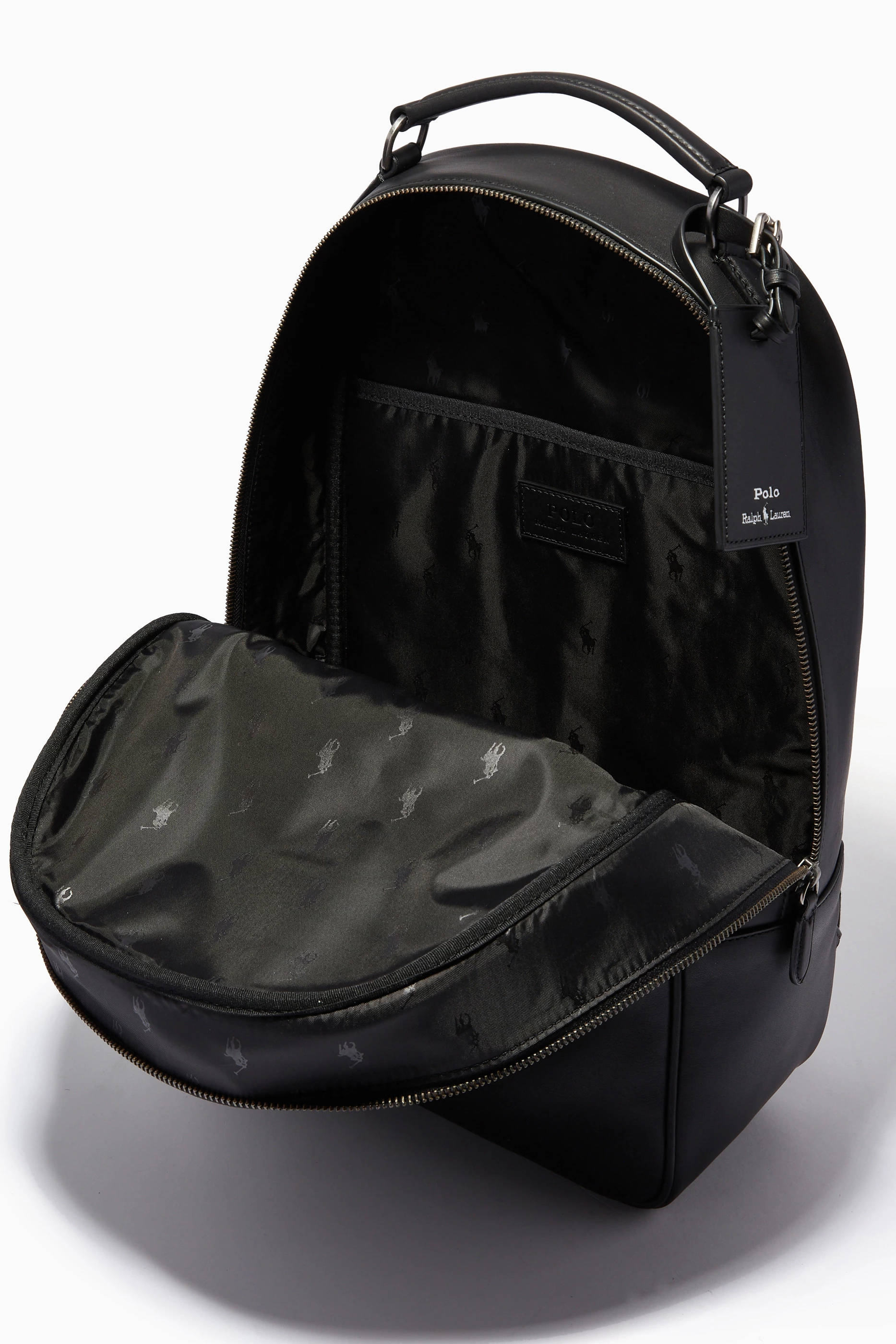 Buy Polo Ralph Lauren Black Classic Backpack in Smooth Leather For Men Online Ounass Bahrain