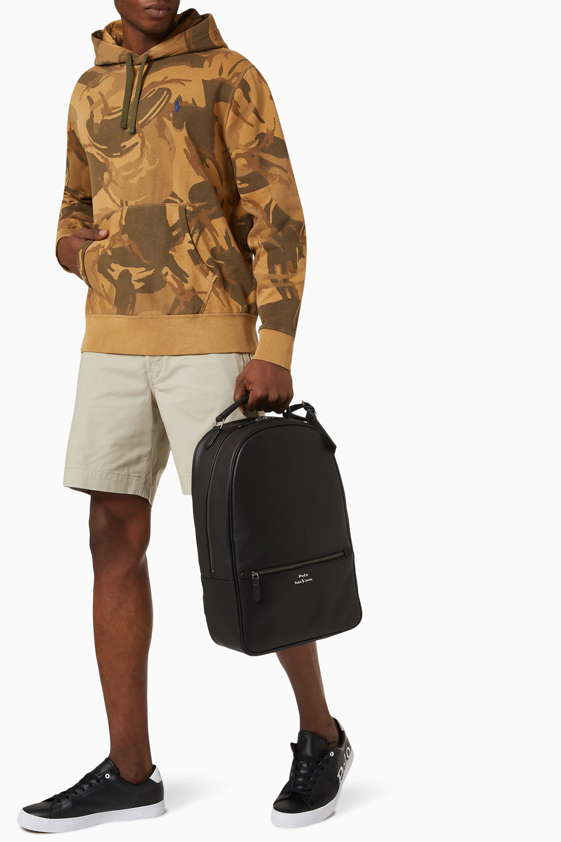 Buy Polo Ralph Lauren Black Classic Backpack in Smooth Leather For Men Online Ounass Bahrain