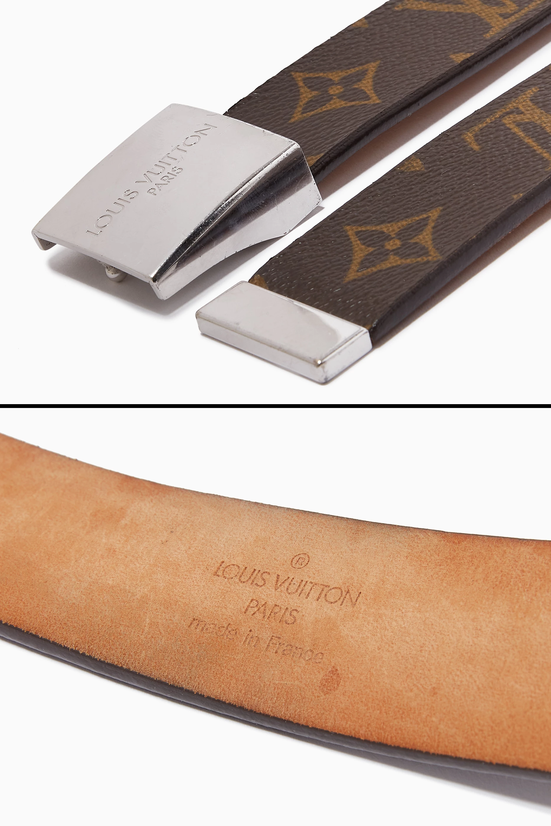 Buy Louis Vuitton Pre Loved Brown LV Monogram Belt in Leather For Women Online Ounass Bahrain