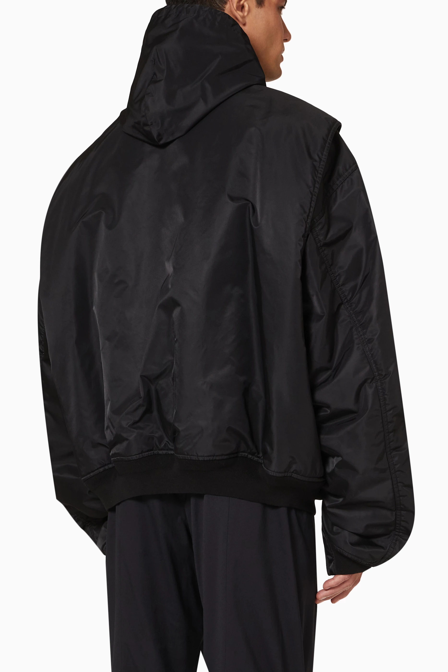 Buy Balenciaga Black 3B Sports Icon Light Bomber in Nylon