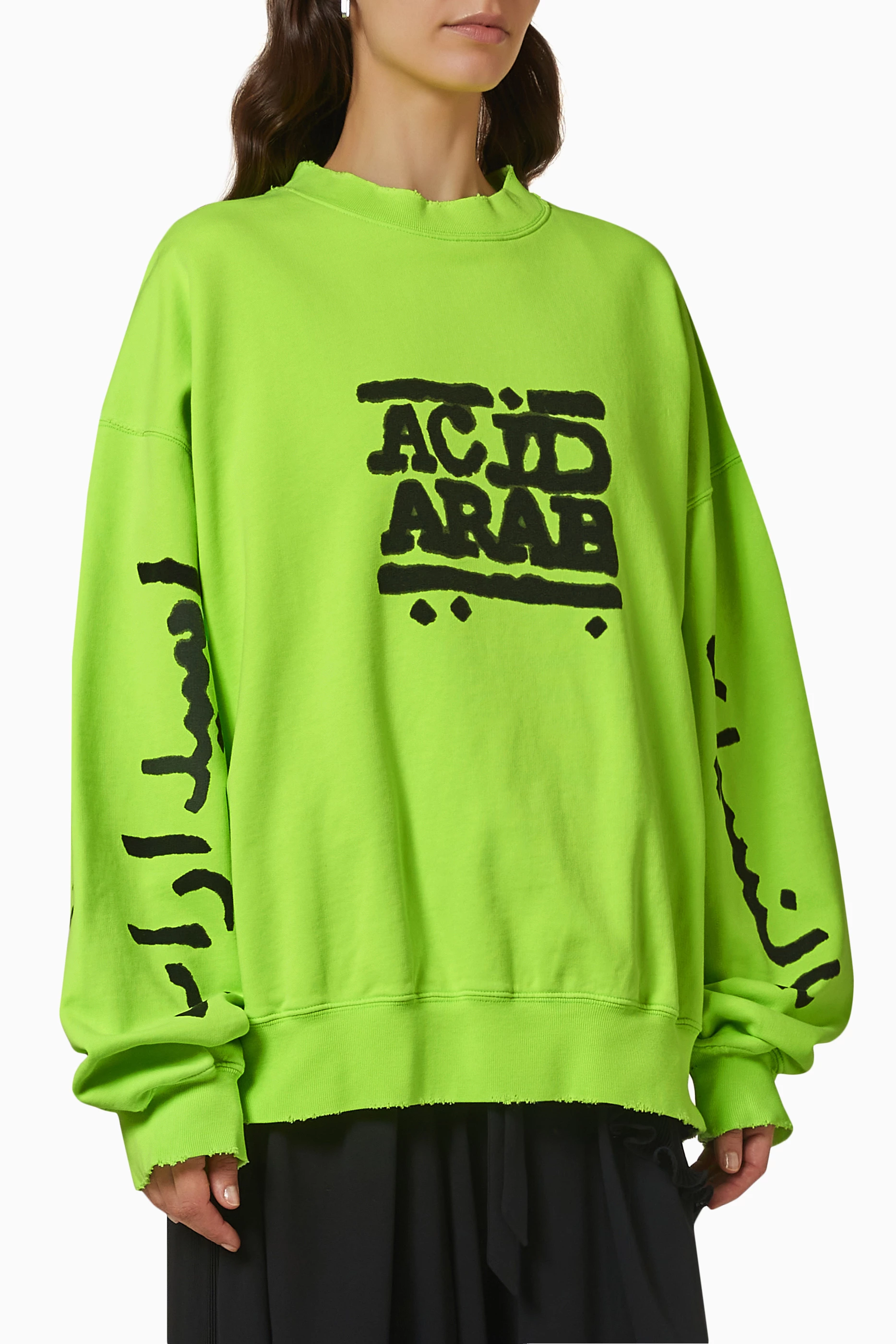 Green balenciaga sweatshirt shop