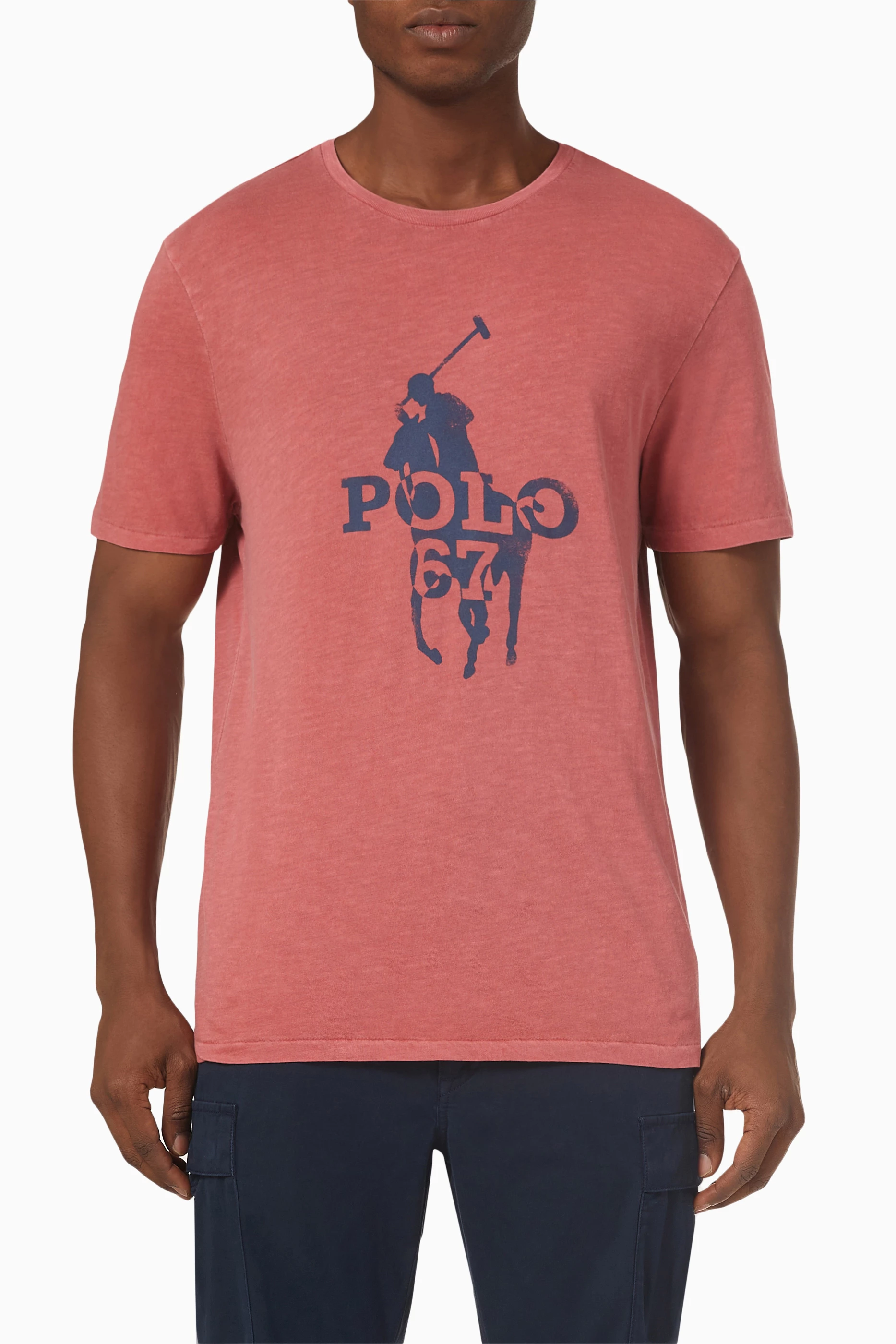 Buy Polo Ralph Lauren Red Big Pony Logo T-shirt in Cotton Jersey 