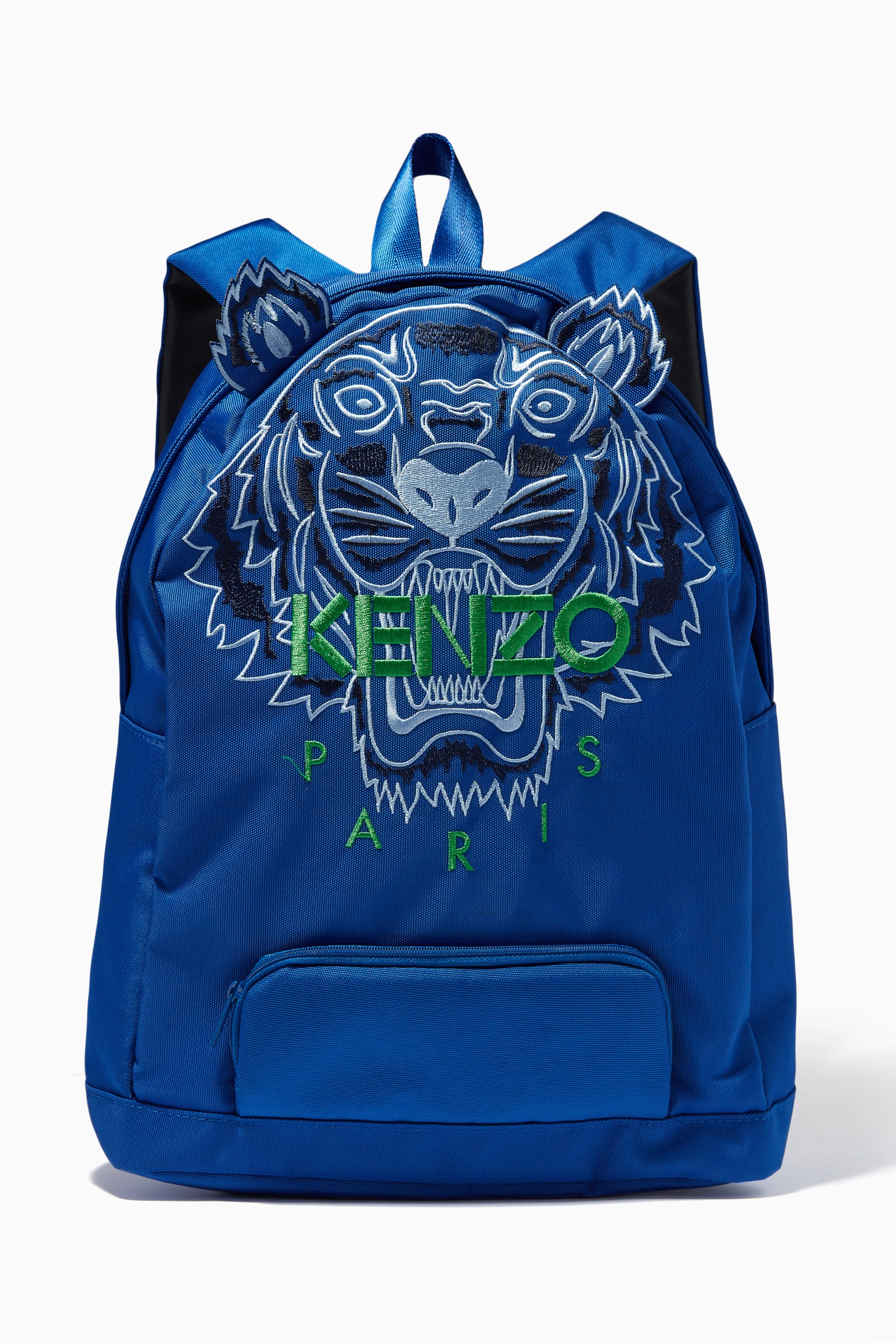 Buy KENZO KIDS Blue Tiger Backpack in Coated Canvas For Boys Online Ounass Bahrain