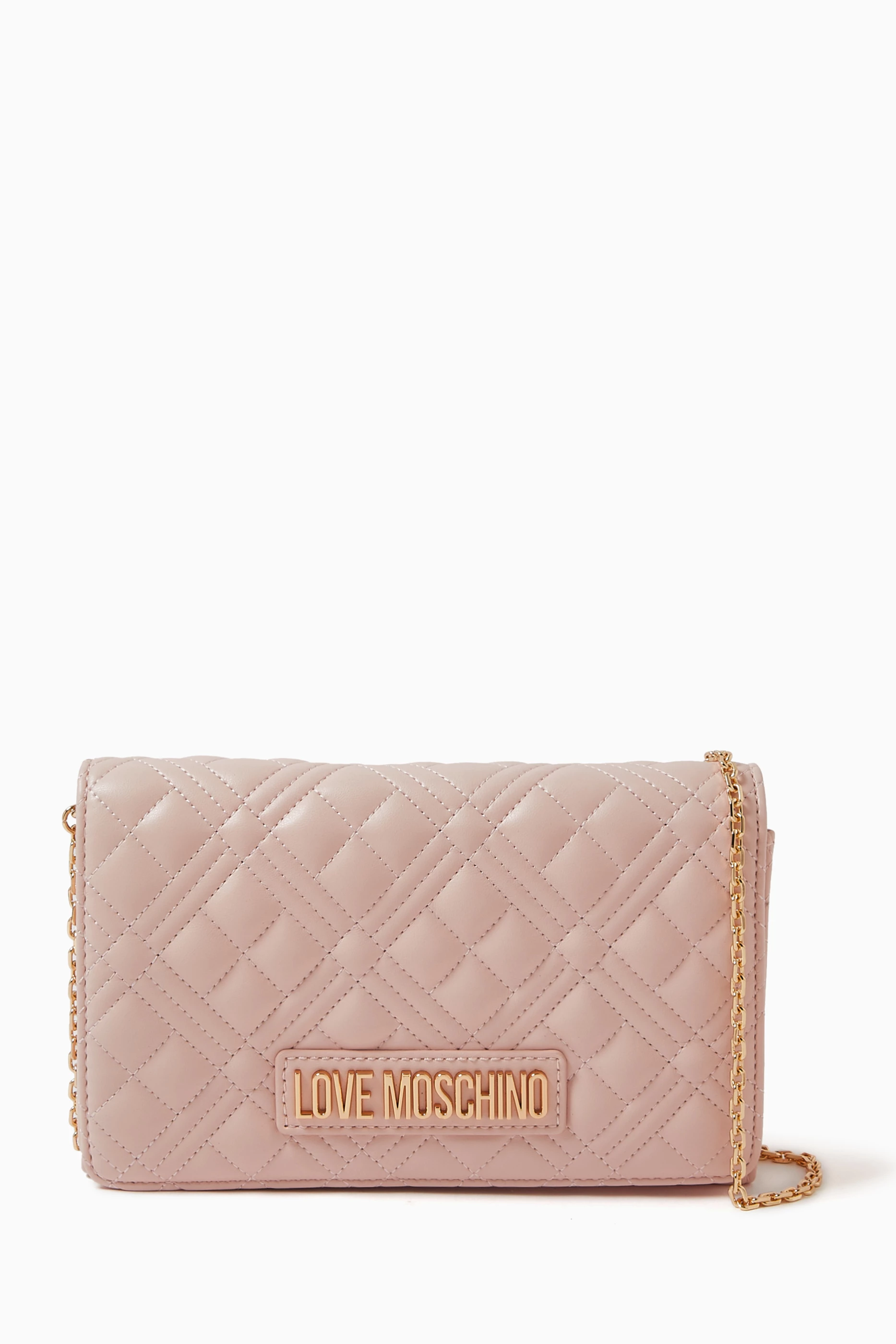 Love moschino pink quilted bag online
