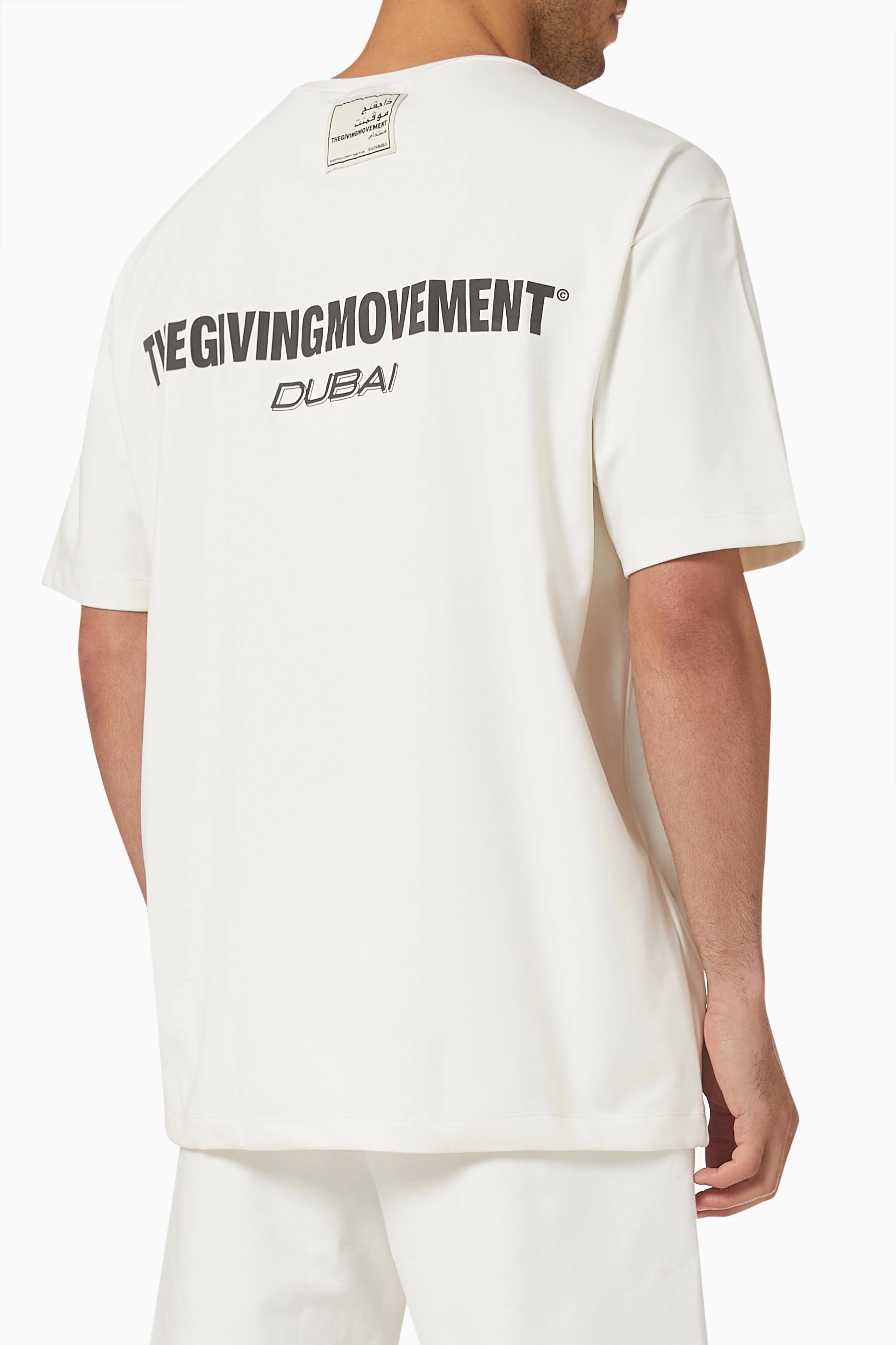 Buy The Giving Movement White Dubai Logo Print T-shirt For Men 