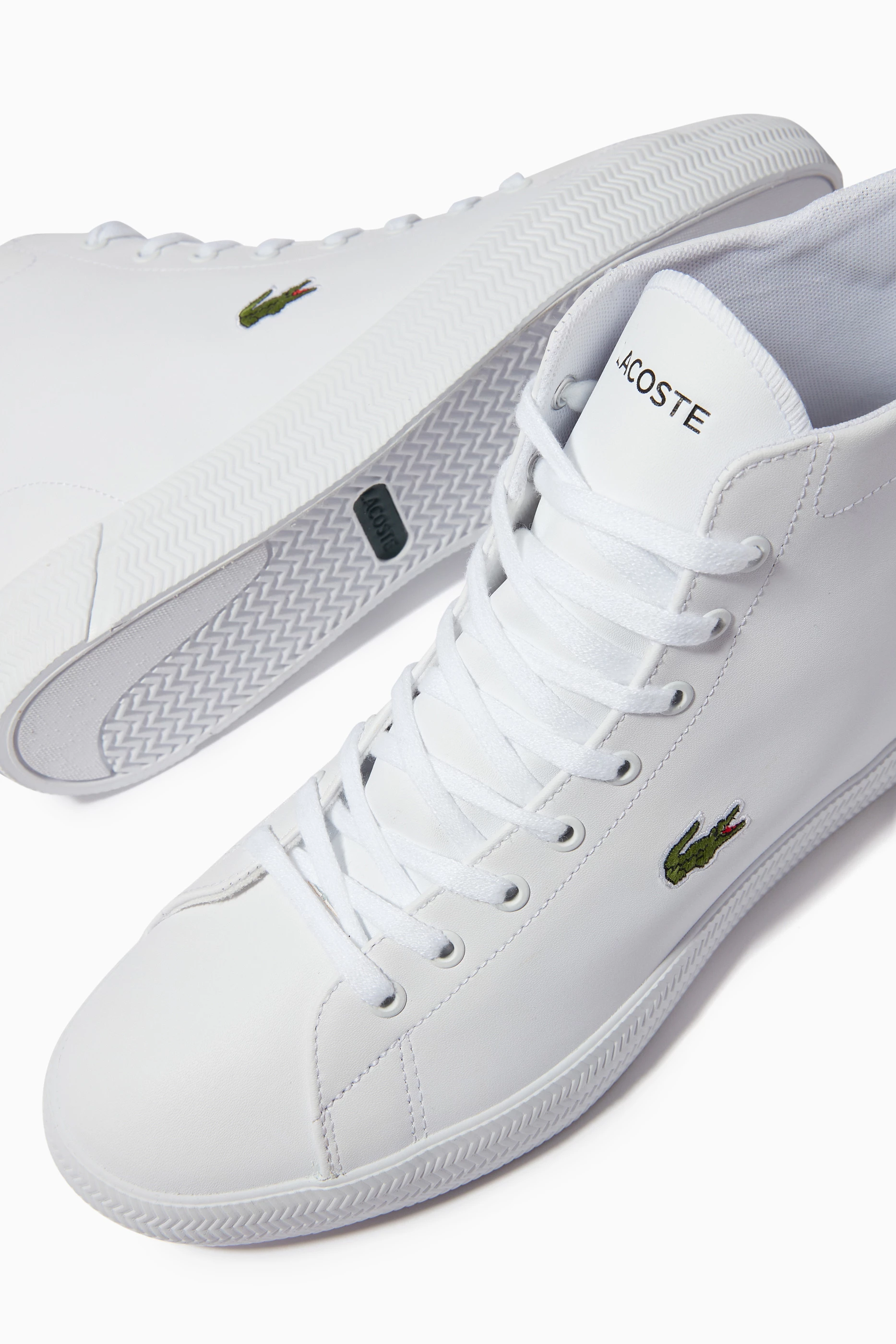 Buy Lacoste White Gripshot High top Sneakers in Leather For Men Online Ounass Bahrain