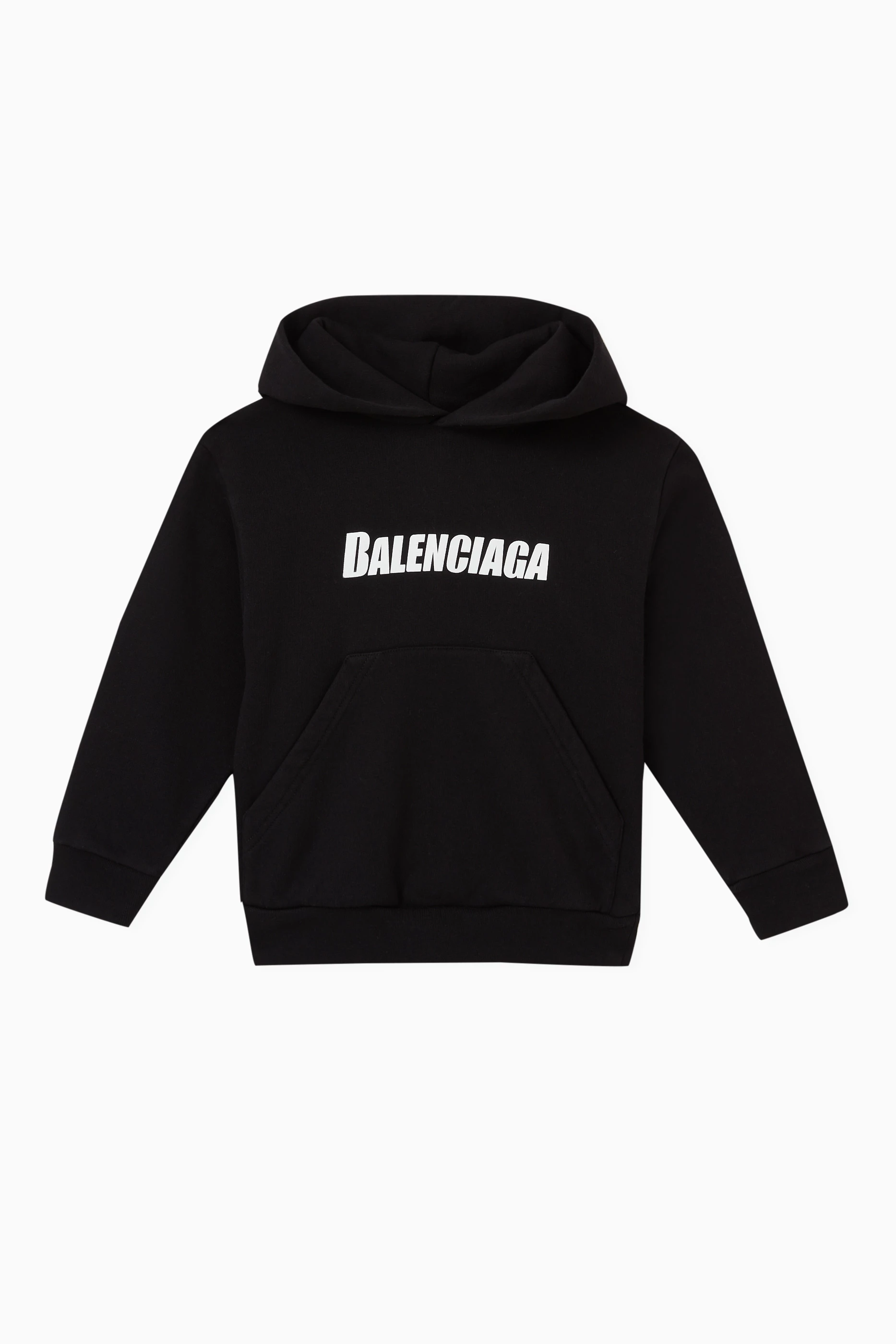 Buy Balenciaga Black Logo Hoodie in Cotton For UNISEX Online Ounass Bahrain