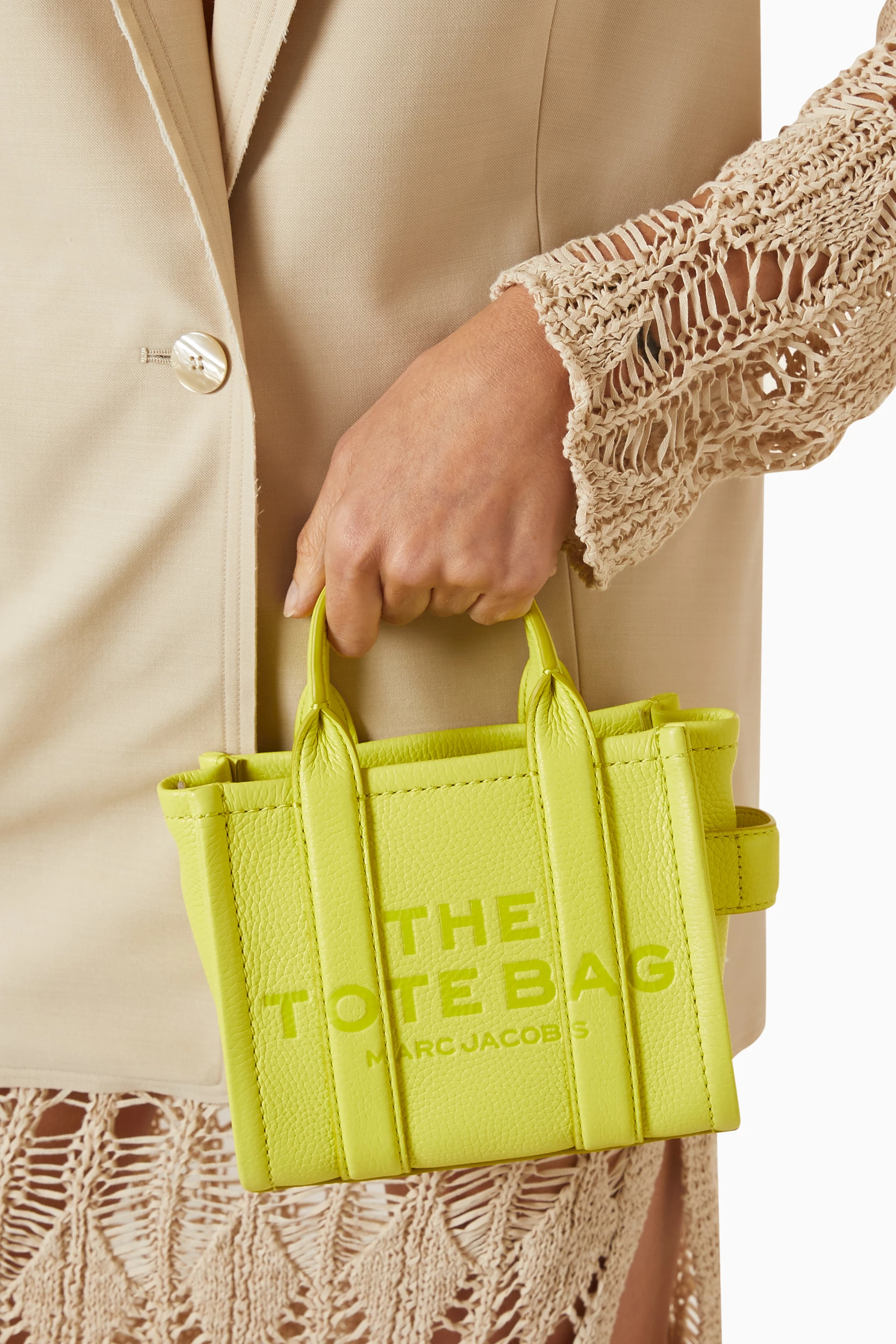 Buy Marc Jacobs Yellow The Mini Tote Bag in Cow leather For Women Online Ounass Bahrain