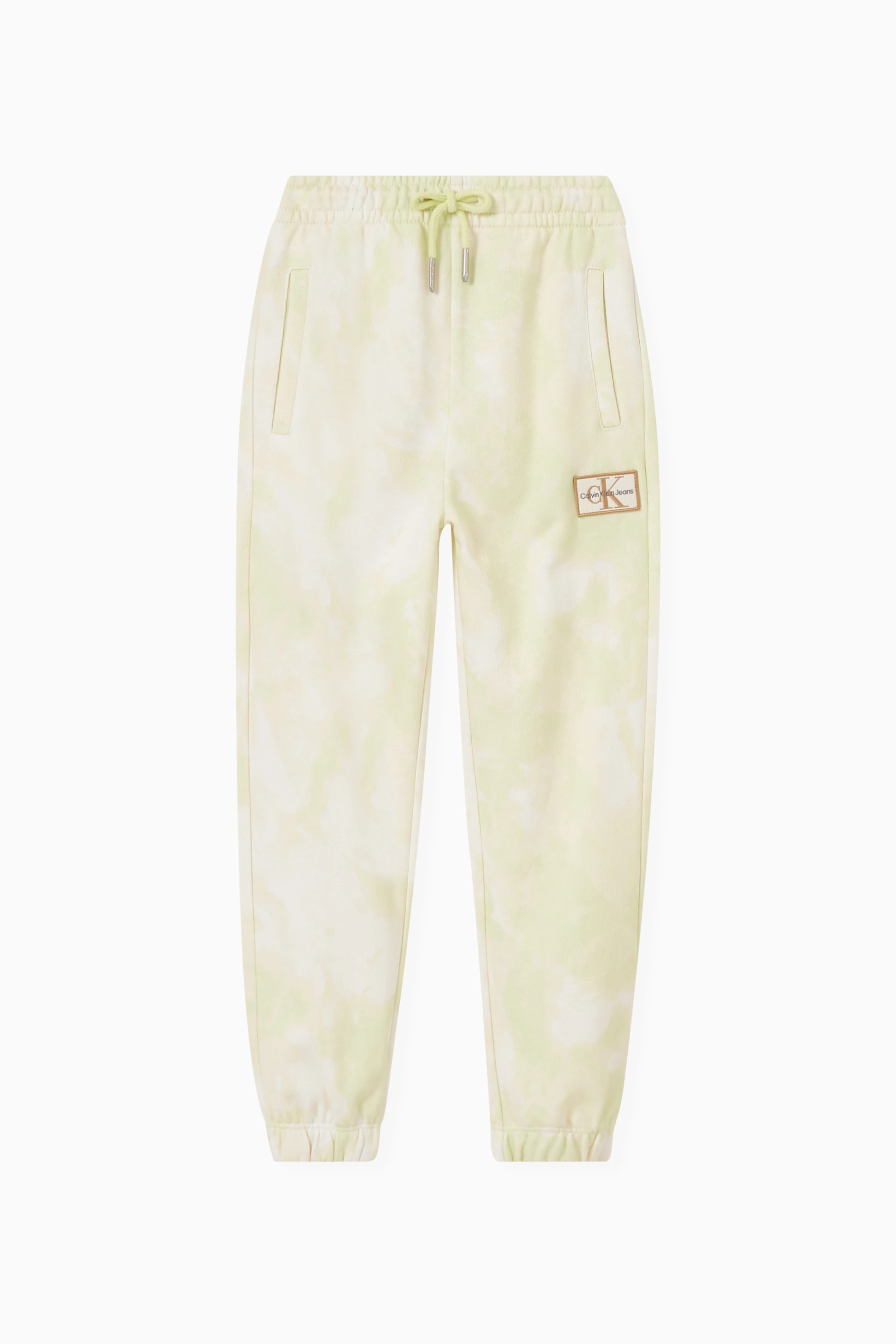Buy Calvin Klein Green Tie Dye Sweatpants in Cotton blend For UNISEX Online Ounass Bahrain