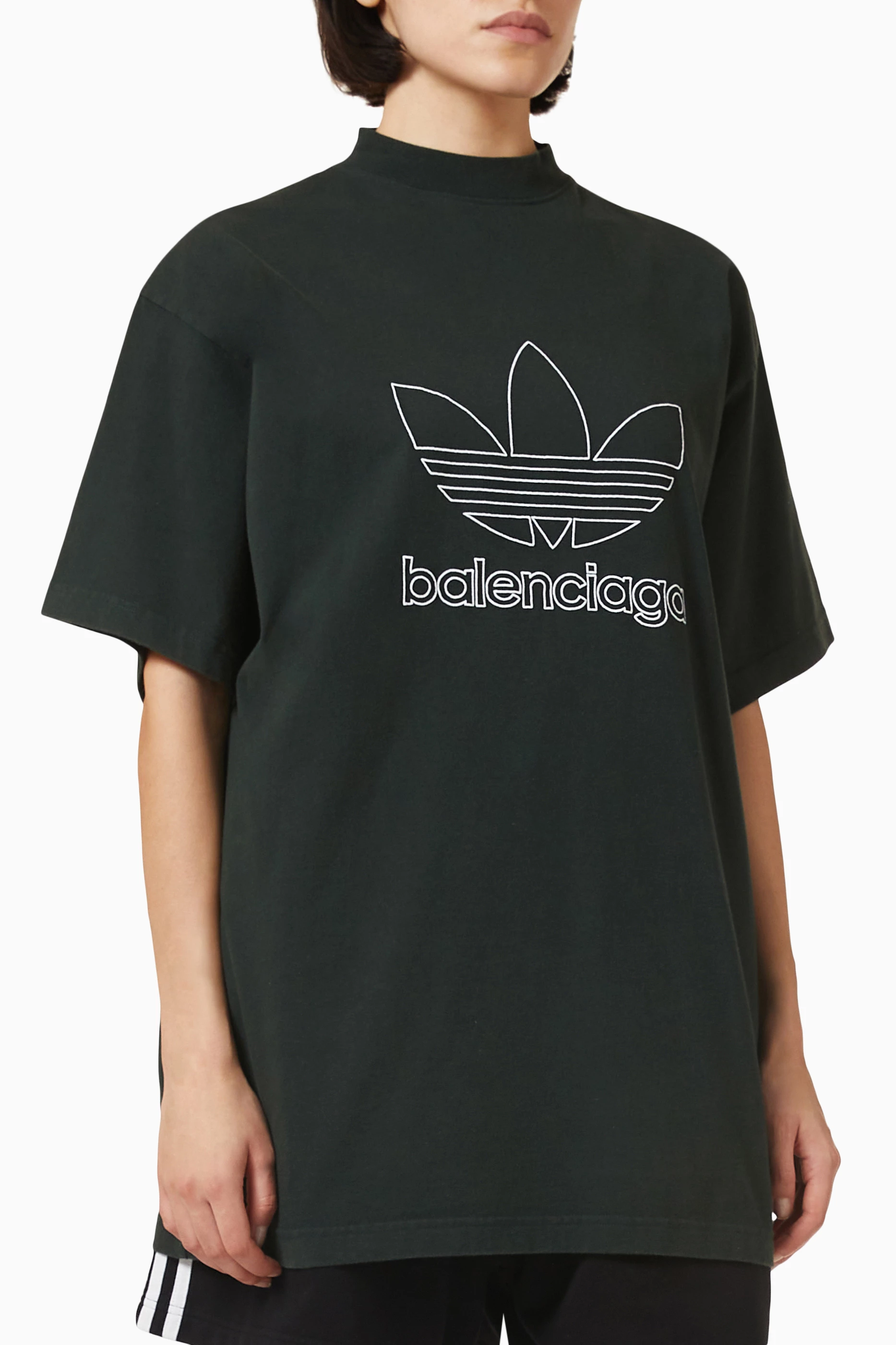 Buy Balenciaga Green x Adidas Oversized T-shirt in Cotton Jersey