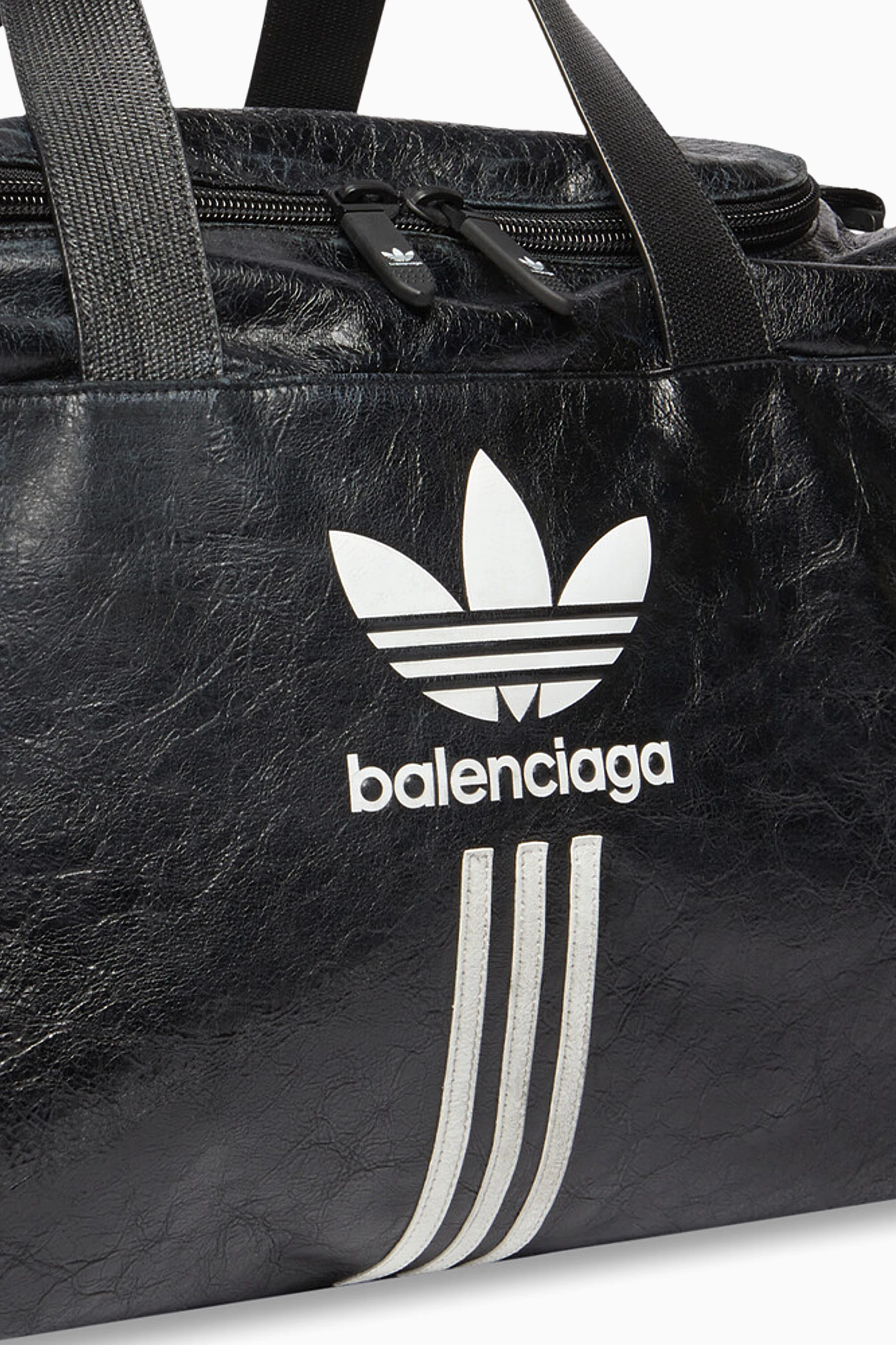 Buy Balenciaga Black x Adidas Gym Bag in Leather For Men Online Ounass Bahrain