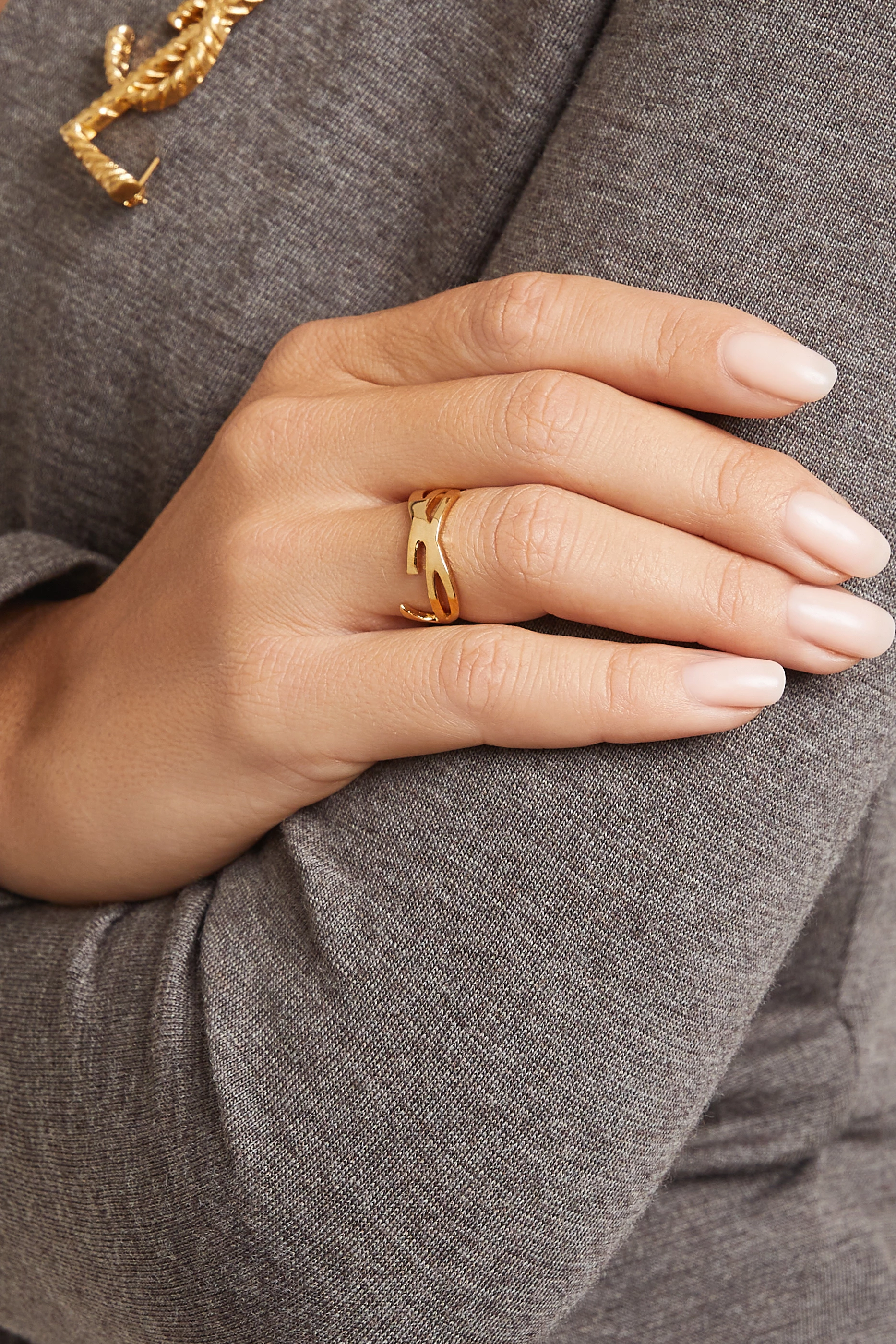Buy SAINT LAURENT Gold Opyum Twist Ring in Metal For UNISEX Online Ounass Bahrain