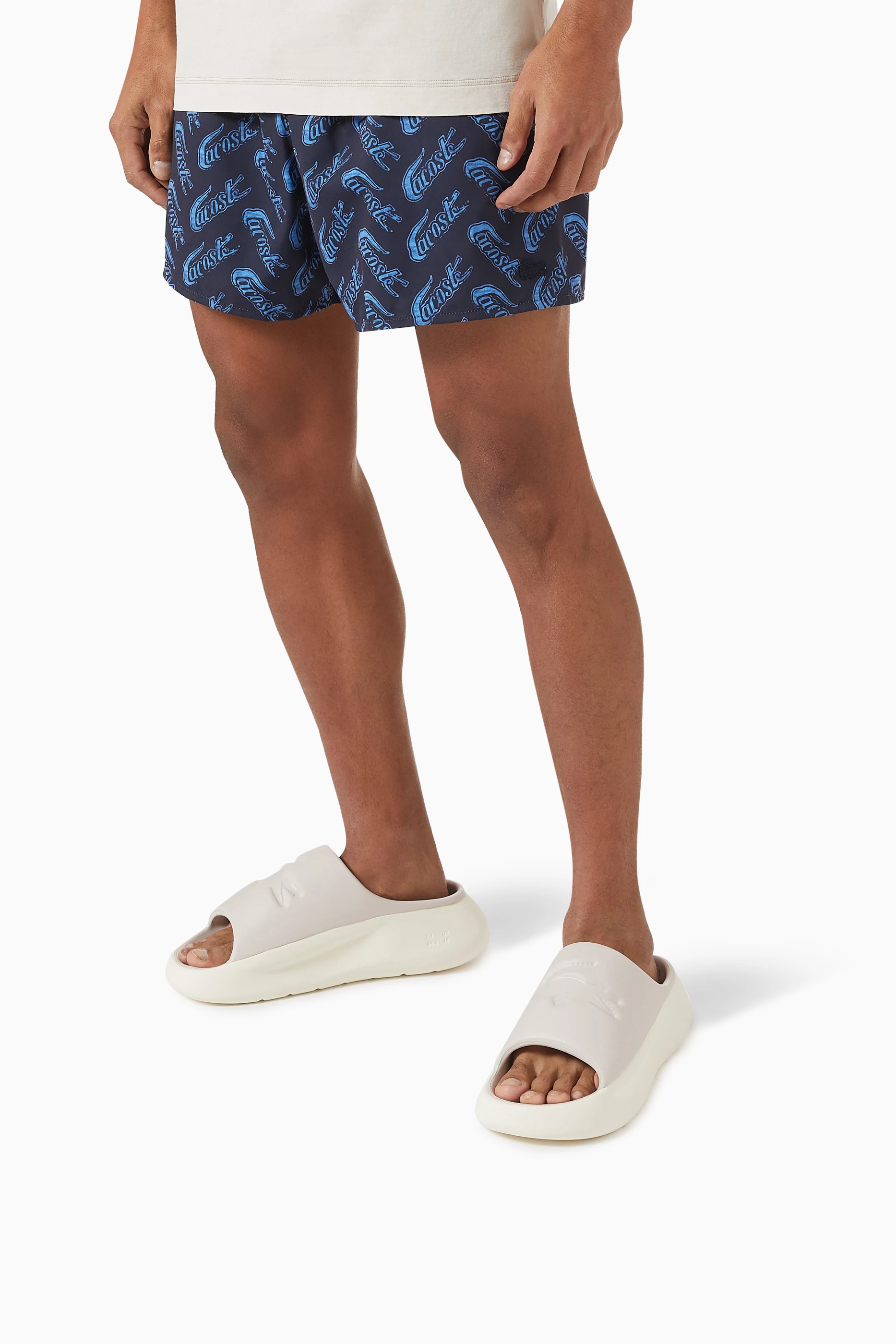 Lacoste pool slides clearance