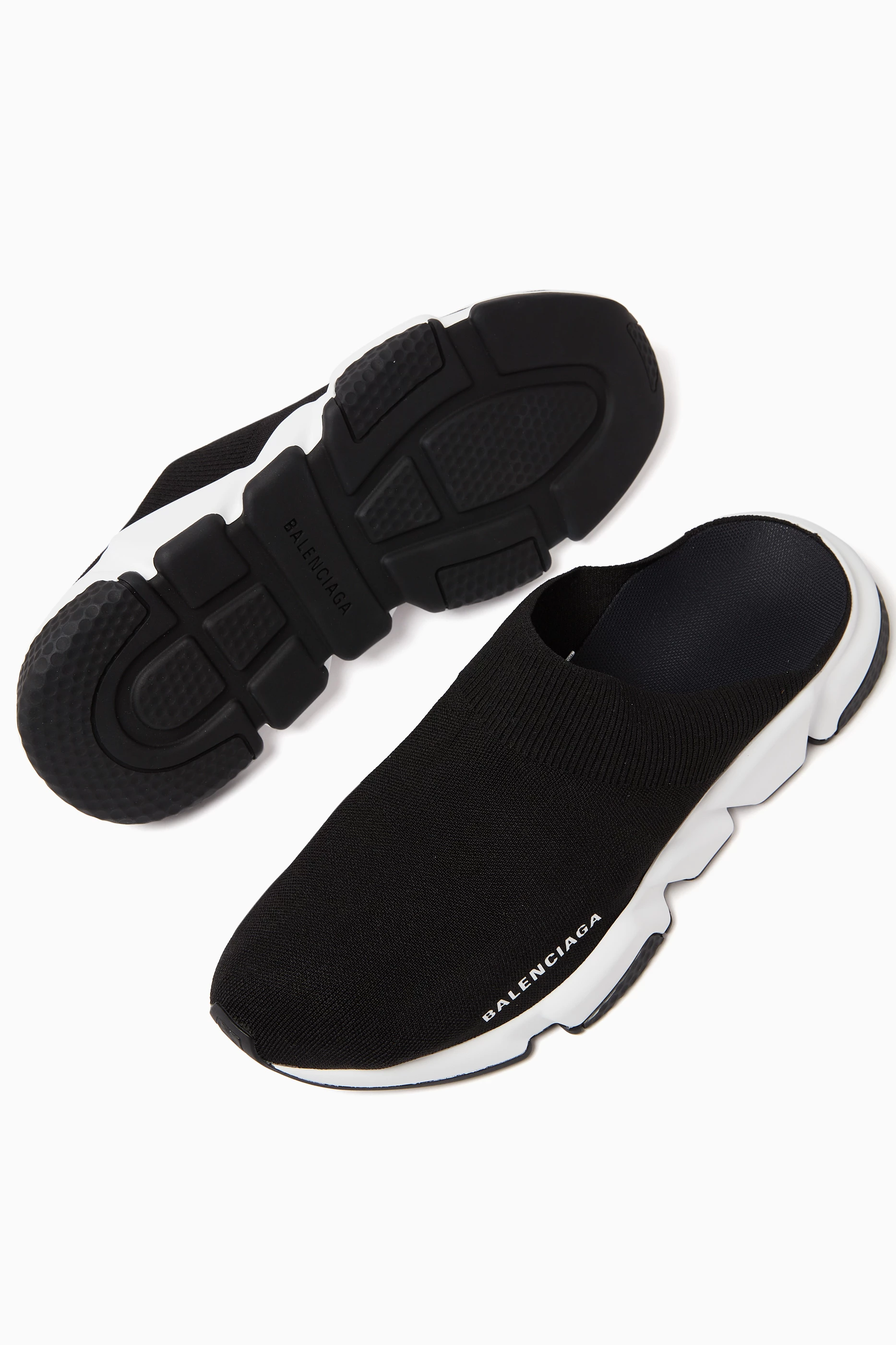 Buy Balenciaga Black Speed Slip on Sneakers in Recycled Knit For Women Online Ounass Bahrain