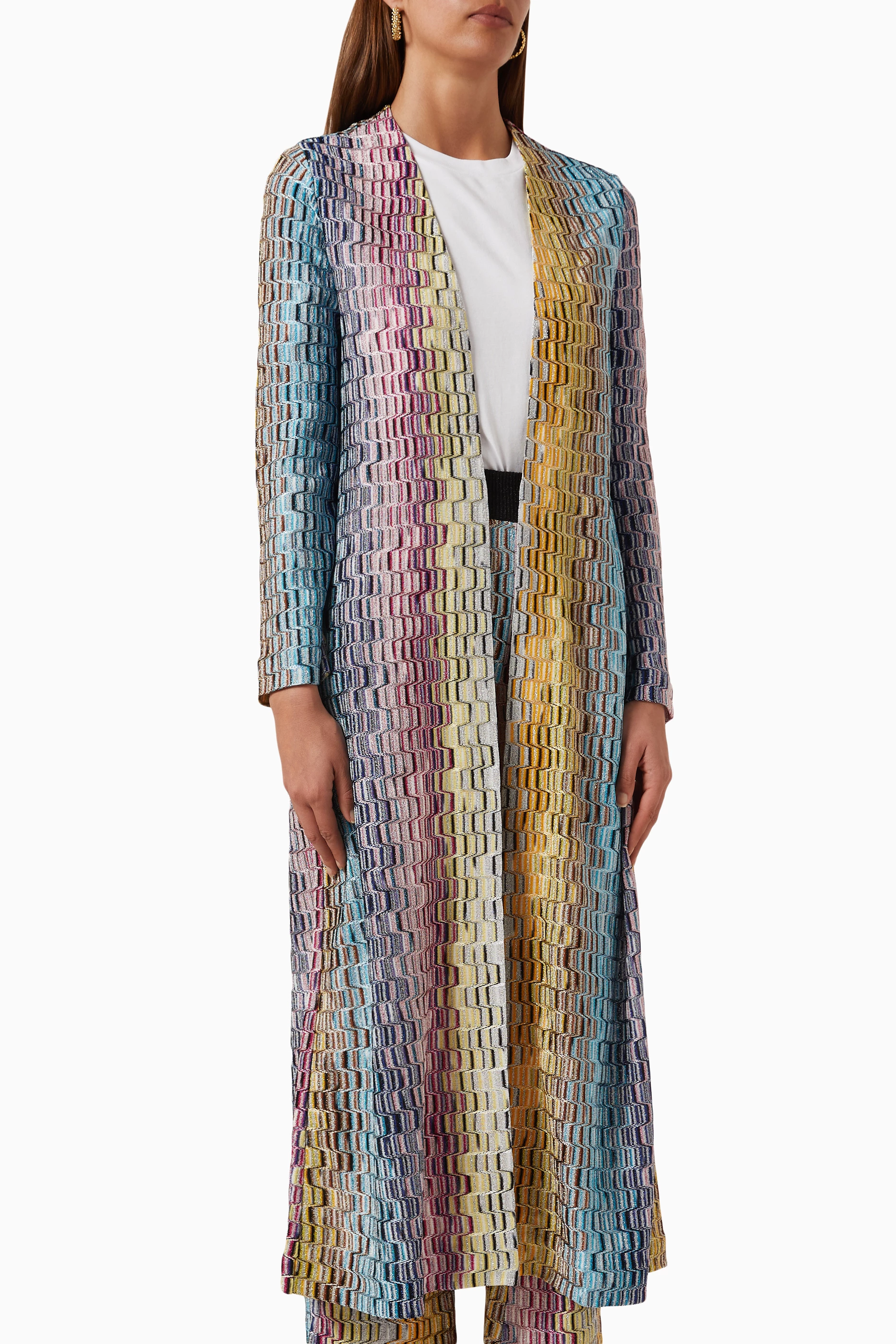 Buy Missoni Multicolour Long Cardigan in Viscose Knit For Women Online Ounass Bahrain