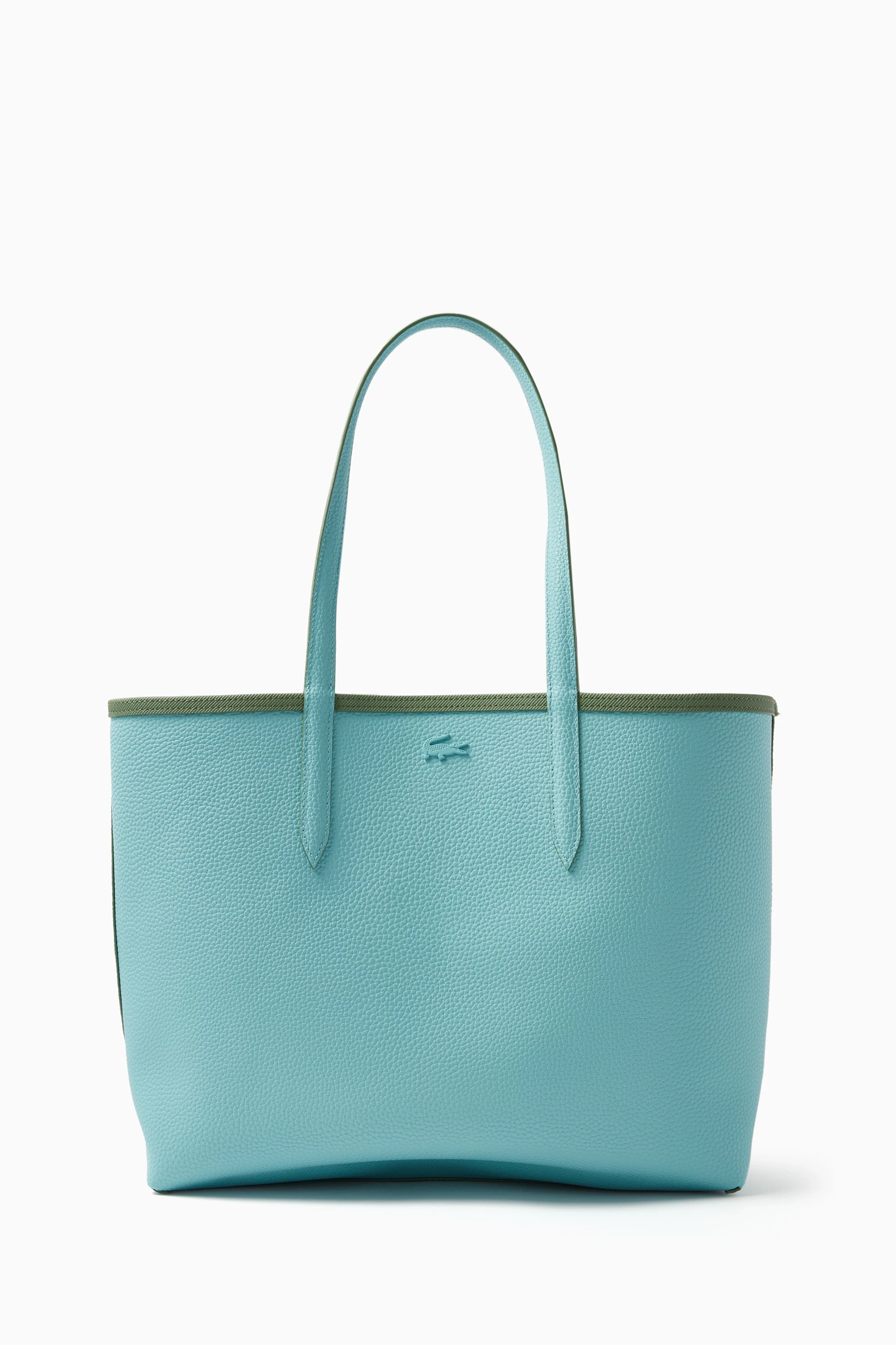 Buy Lacoste Green Anna Reversible Tote Bag in Coated Canvas For Women Online Ounass Bahrain