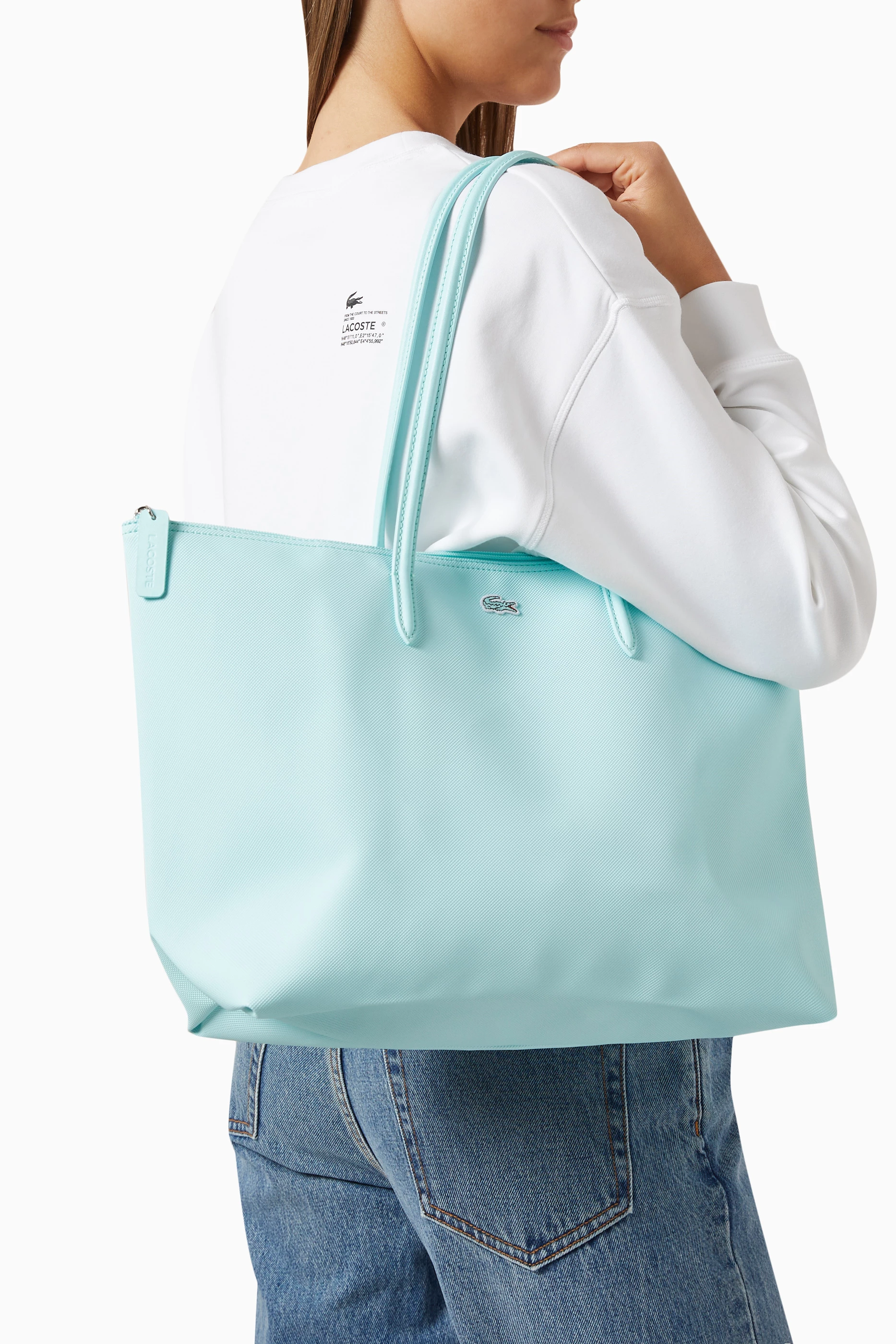 Lacoste concept zip tote bag clearance