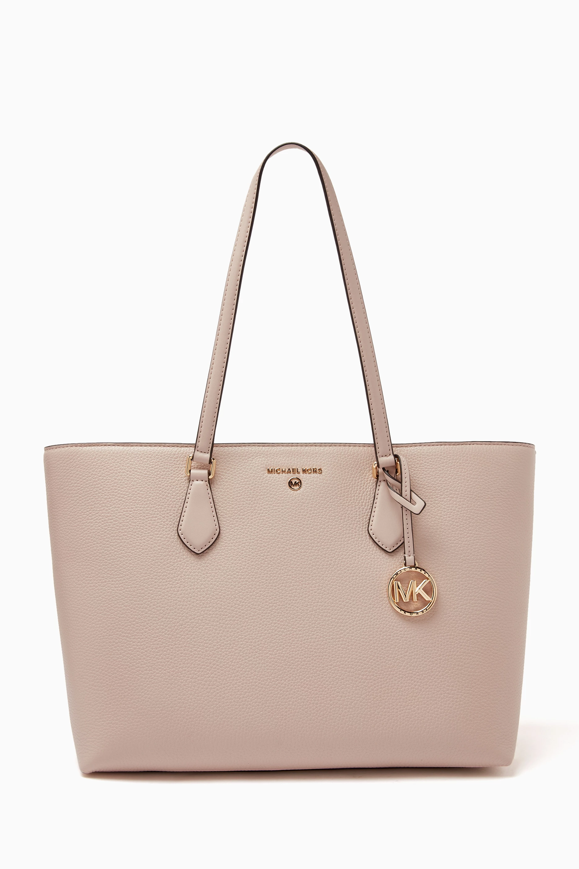 Buy Michael Kors Pink Large Valerie Tote Bag in Pebbled Leather For Women Online Ounass Bahrain