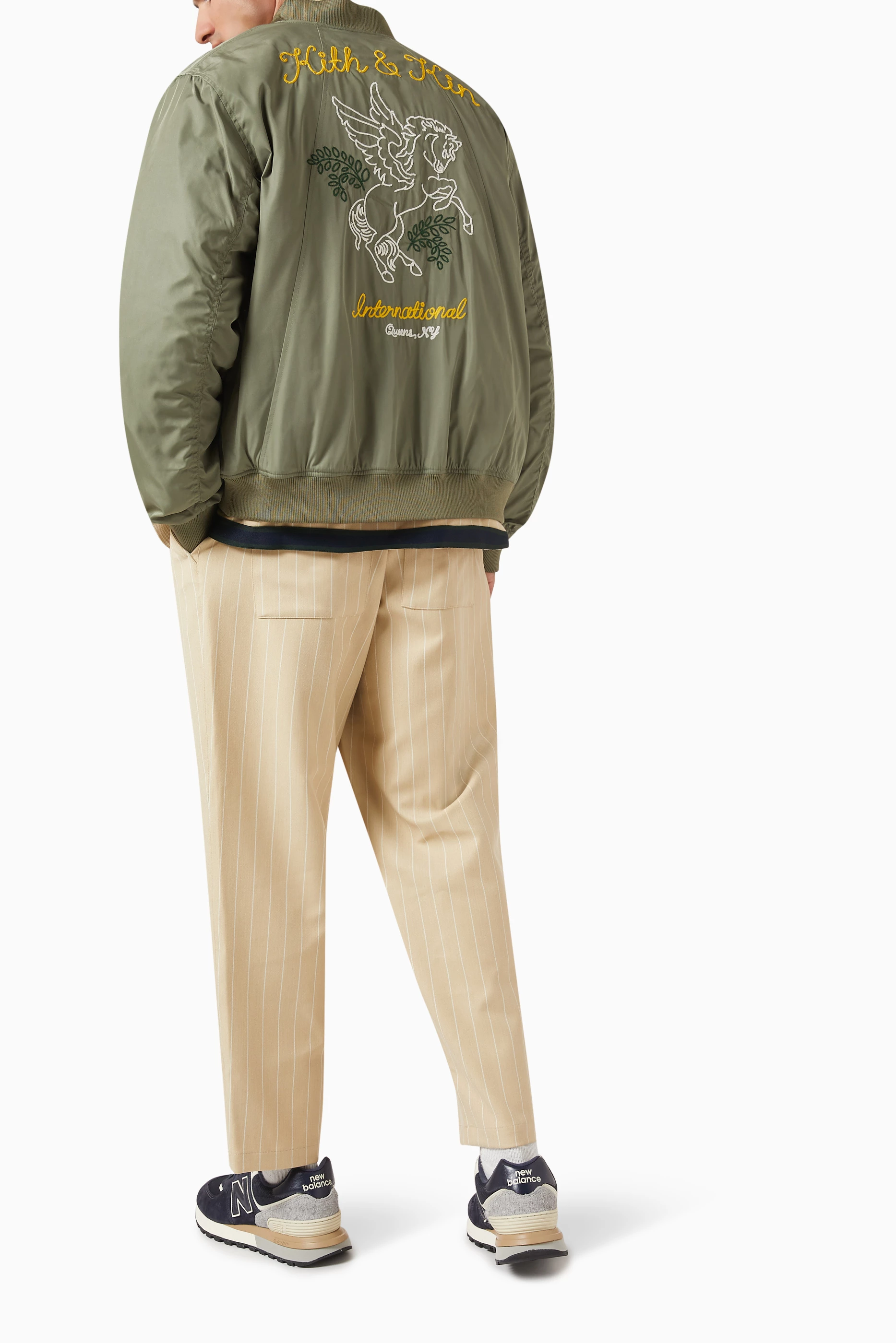 Kith Dumont Flight Bomber Jacket オリーブ 216139391_green_bk.jpg?ts=