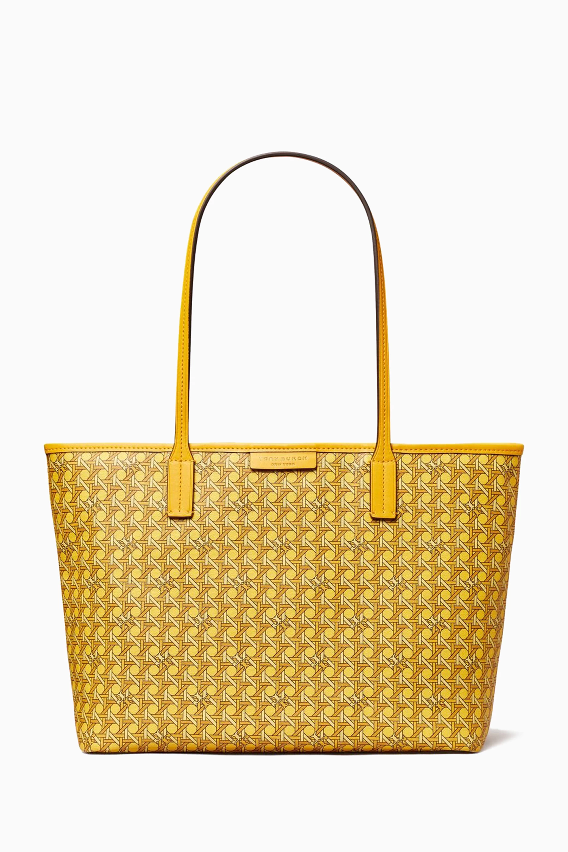 Tory burch gemini link tote yellow hot sale