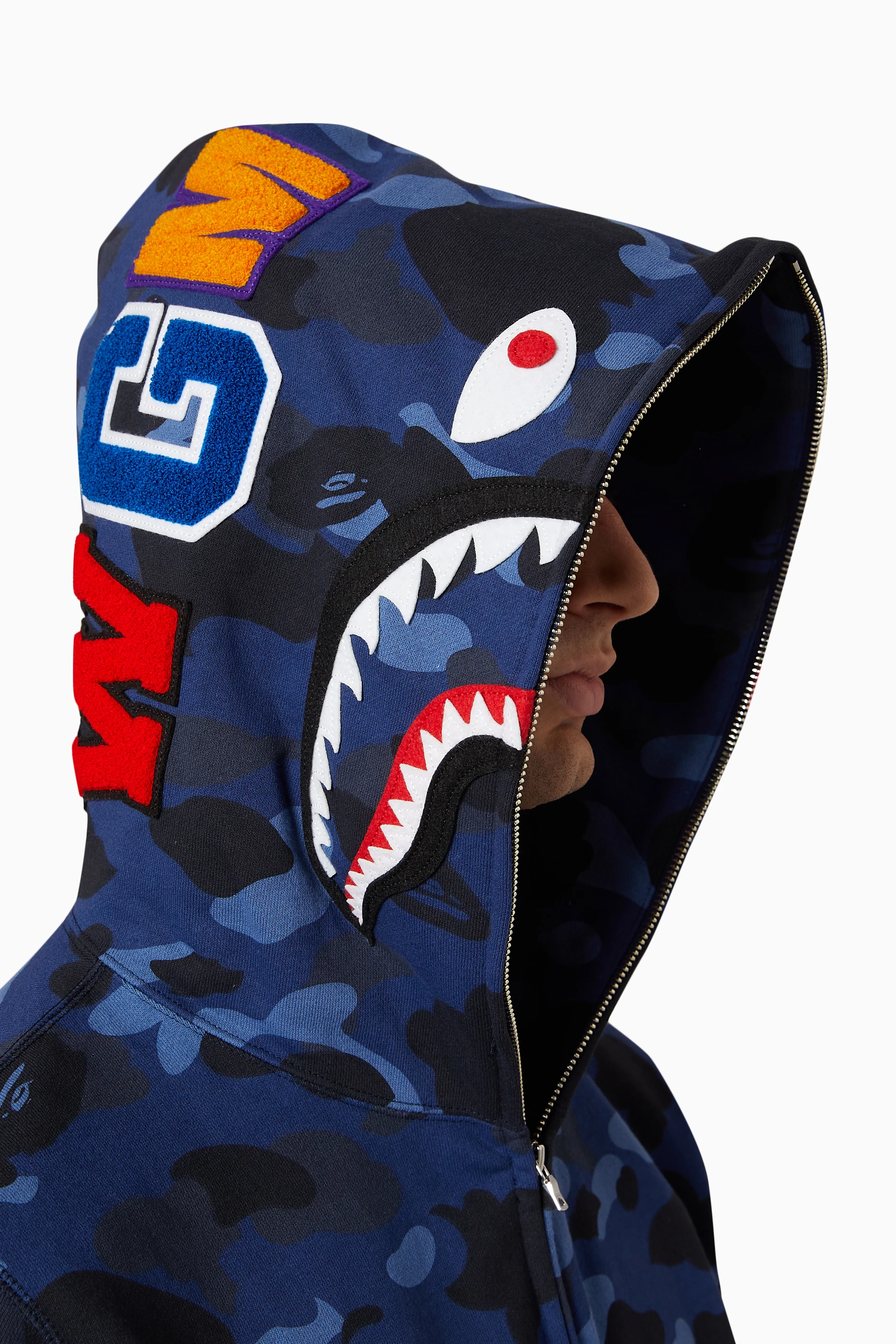 Bape shark blue deals