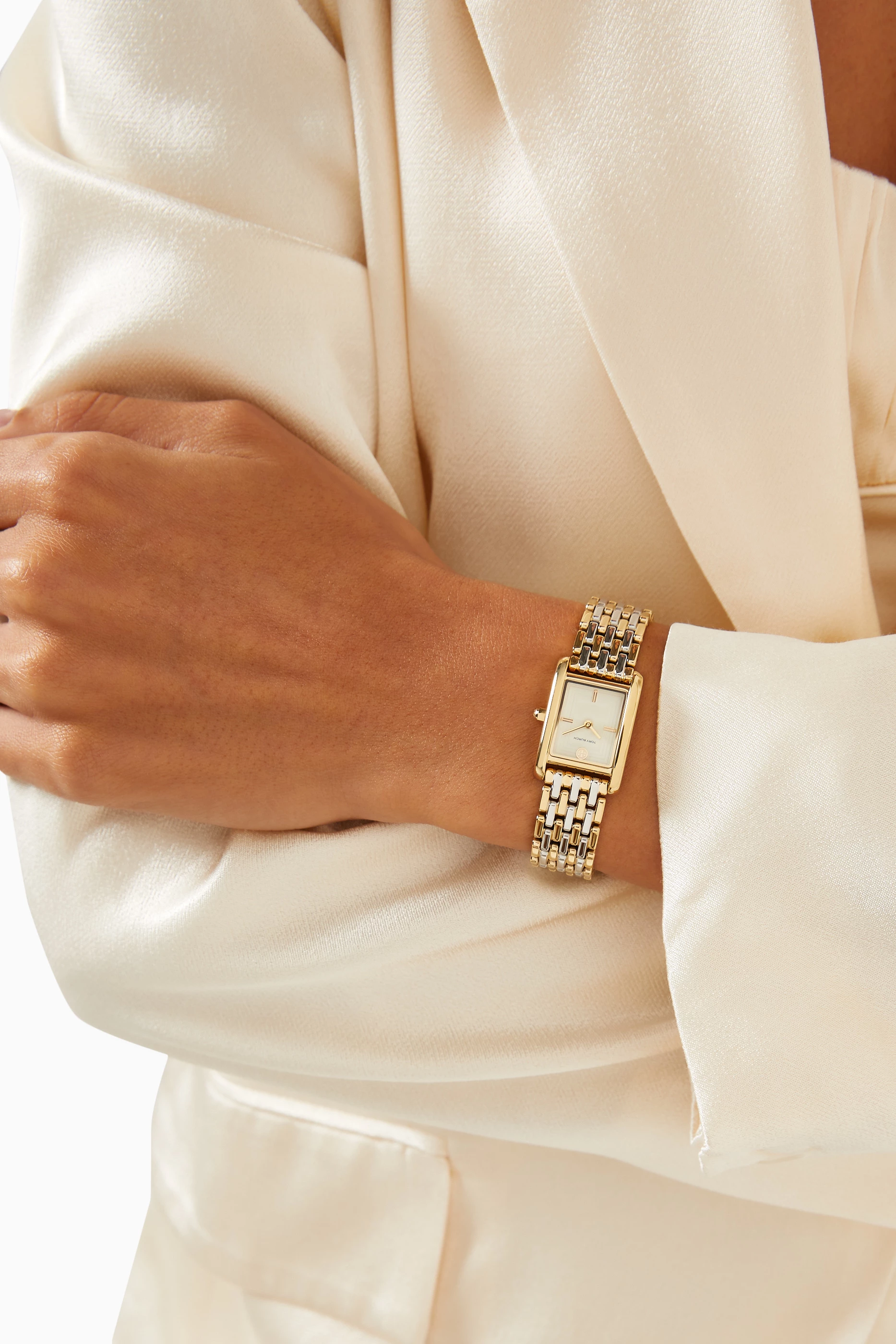 Buy Tory Burch Gold Eleanor Stainless Steel Quartz Watch 19mm x 36mm For Women Online Ounass Bahrain