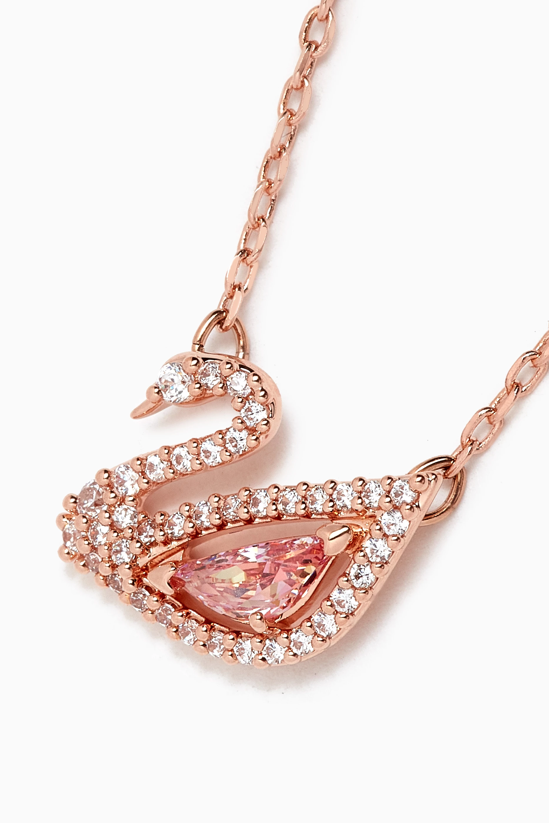 ネックレス・ペンダント SWAROVSKI [Original product/shopping bag gift] Swan rose gol Swan pendant, Swan, Medium, Pink, Rose gold-tone plated