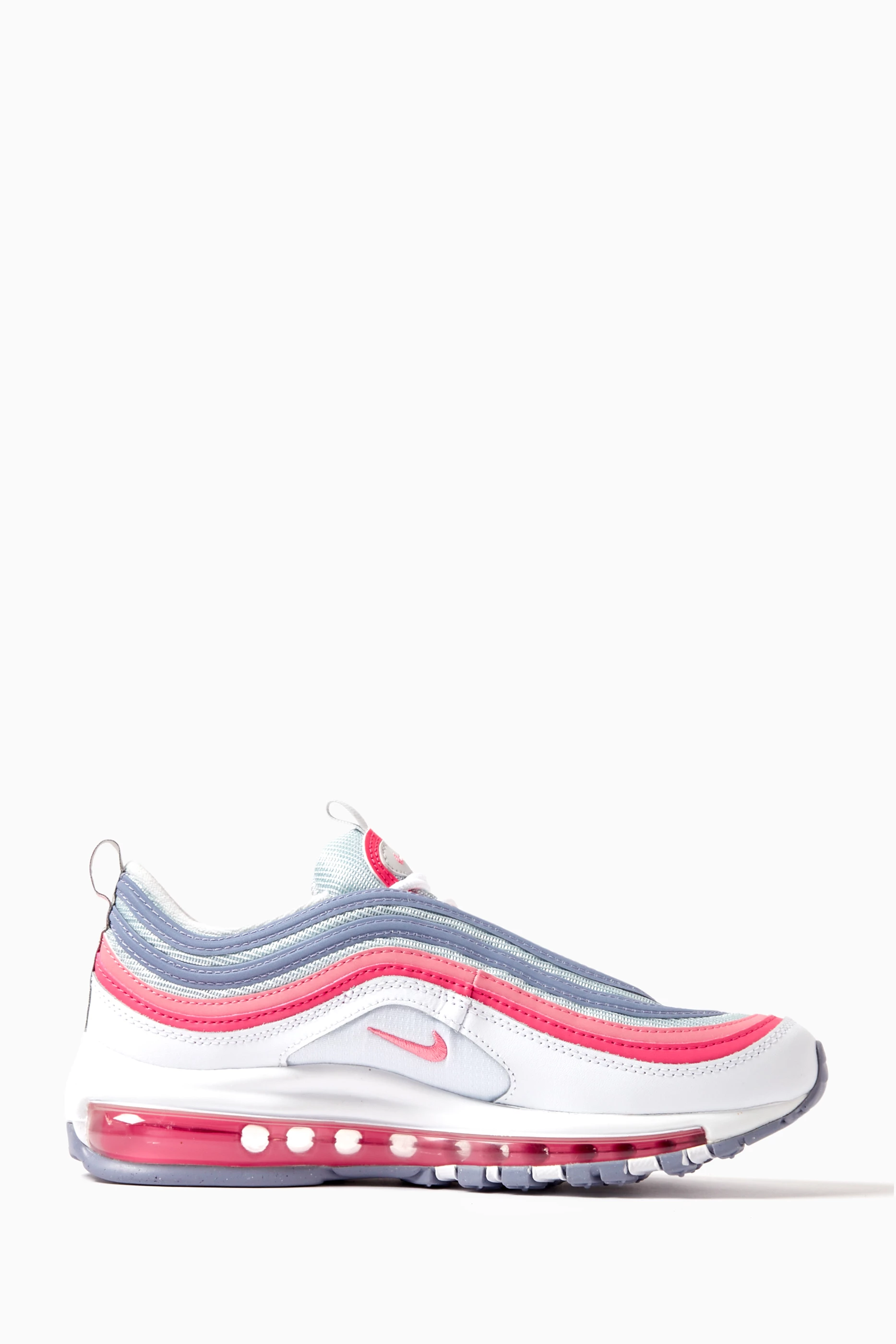 Buy Nike Pink Air Max 97 Sneakers in Synthetic Leather For Kids Online Ounass Bahrain