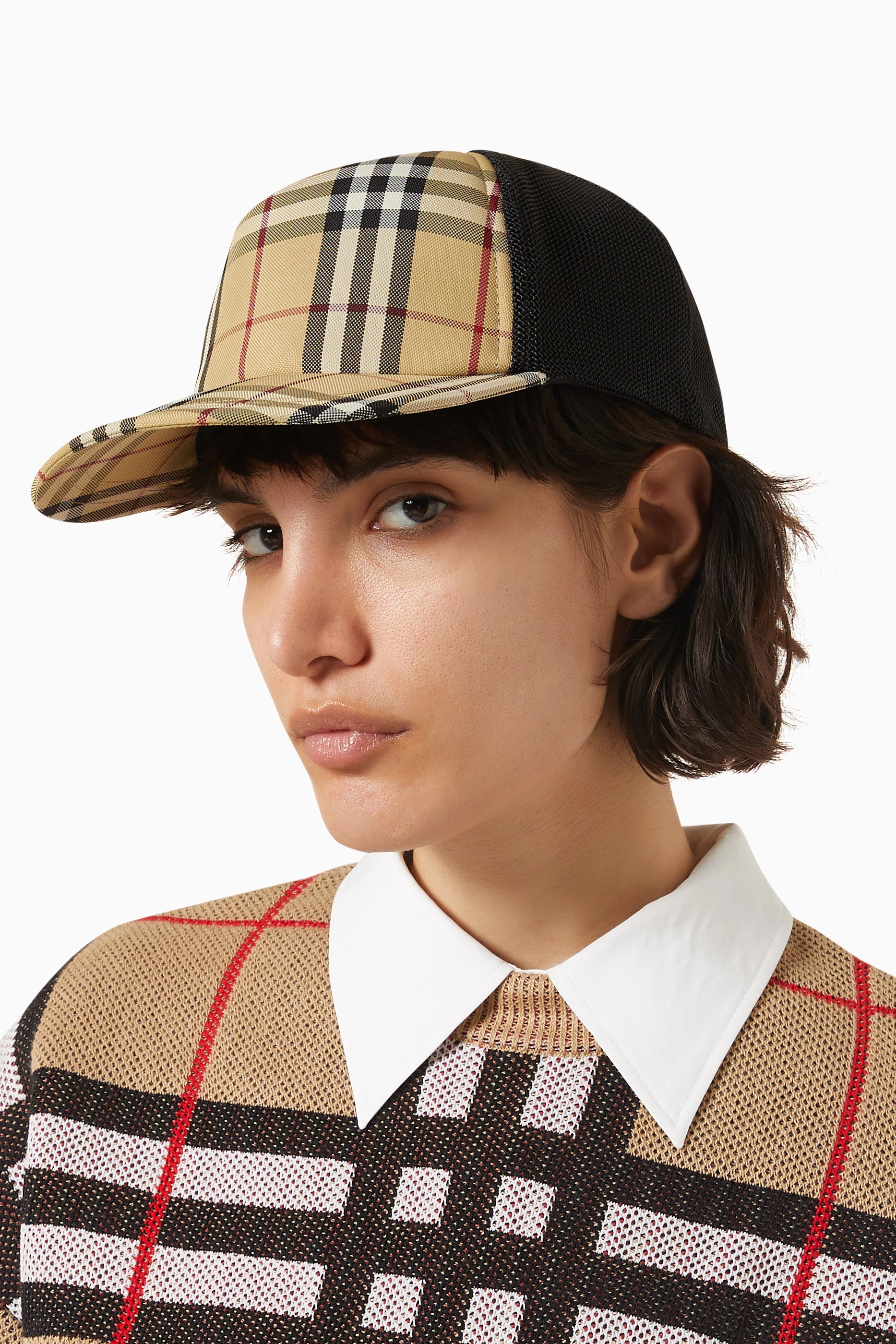Burberry vintage check baseball cap cheap