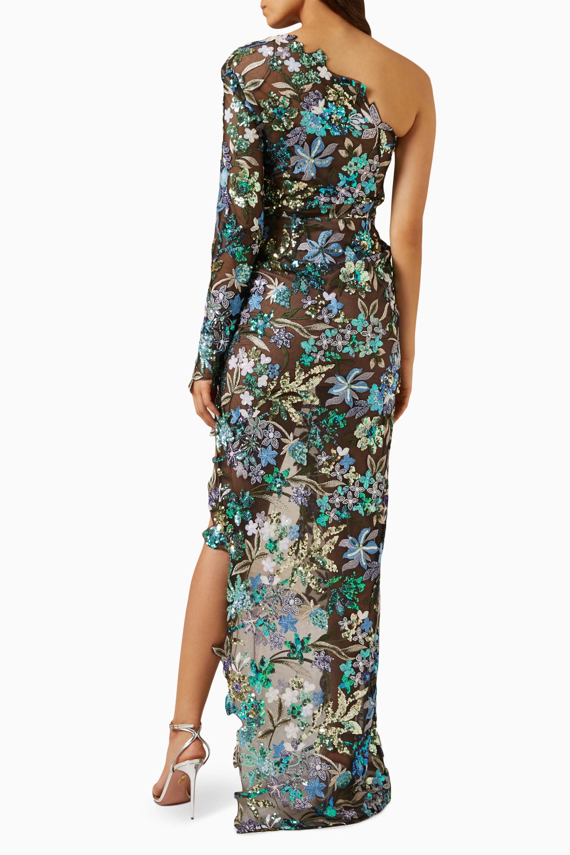 Buy Bronx and Banco Multicolour Tokyo One shoulder Dress in Sequin mesh For Women Online Ounass Bahrain