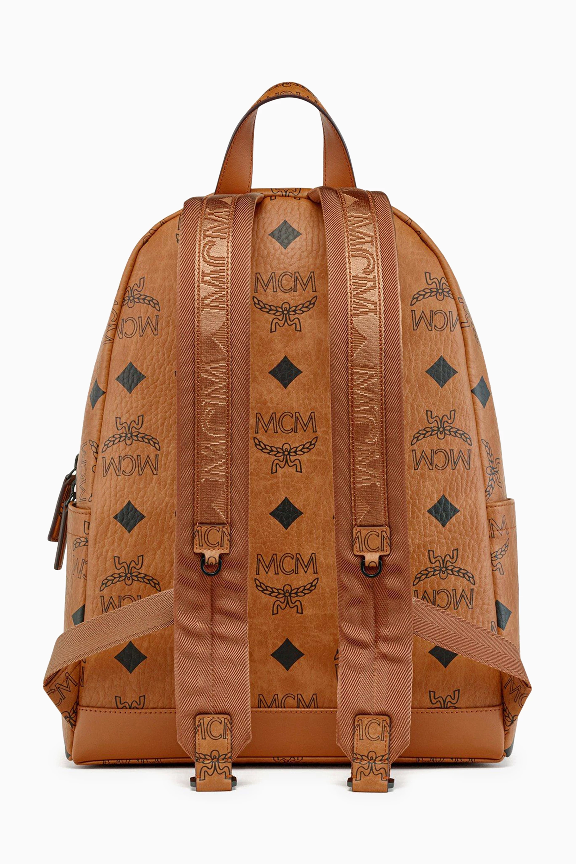 Buy MCM Brown Medium Maxi Stark Backpack in Visetos For UNISEX Online Ounass Bahrain