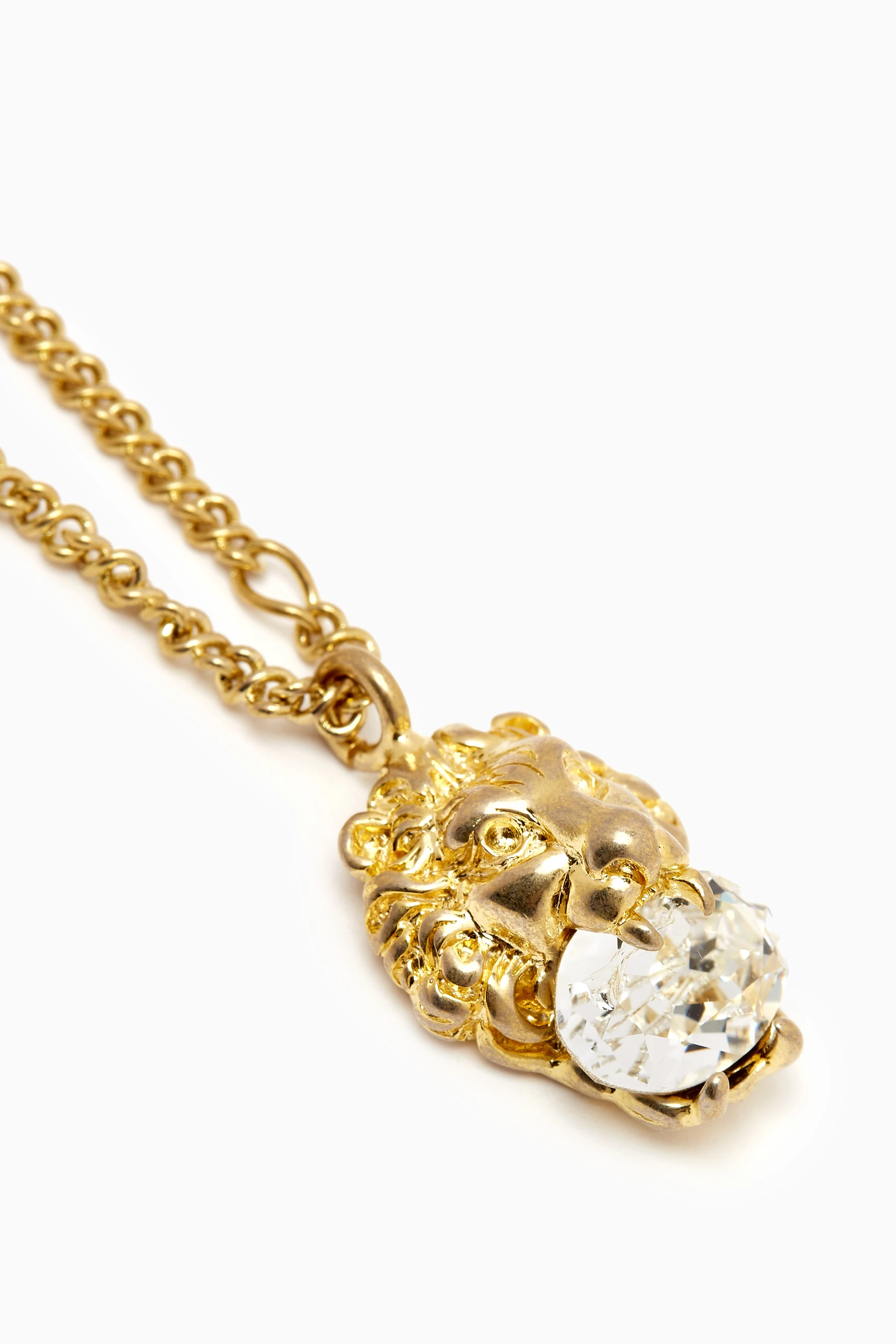 Buy Gucci Gold Lion Head Necklace in Metal For Women Online Ounass Bahrain