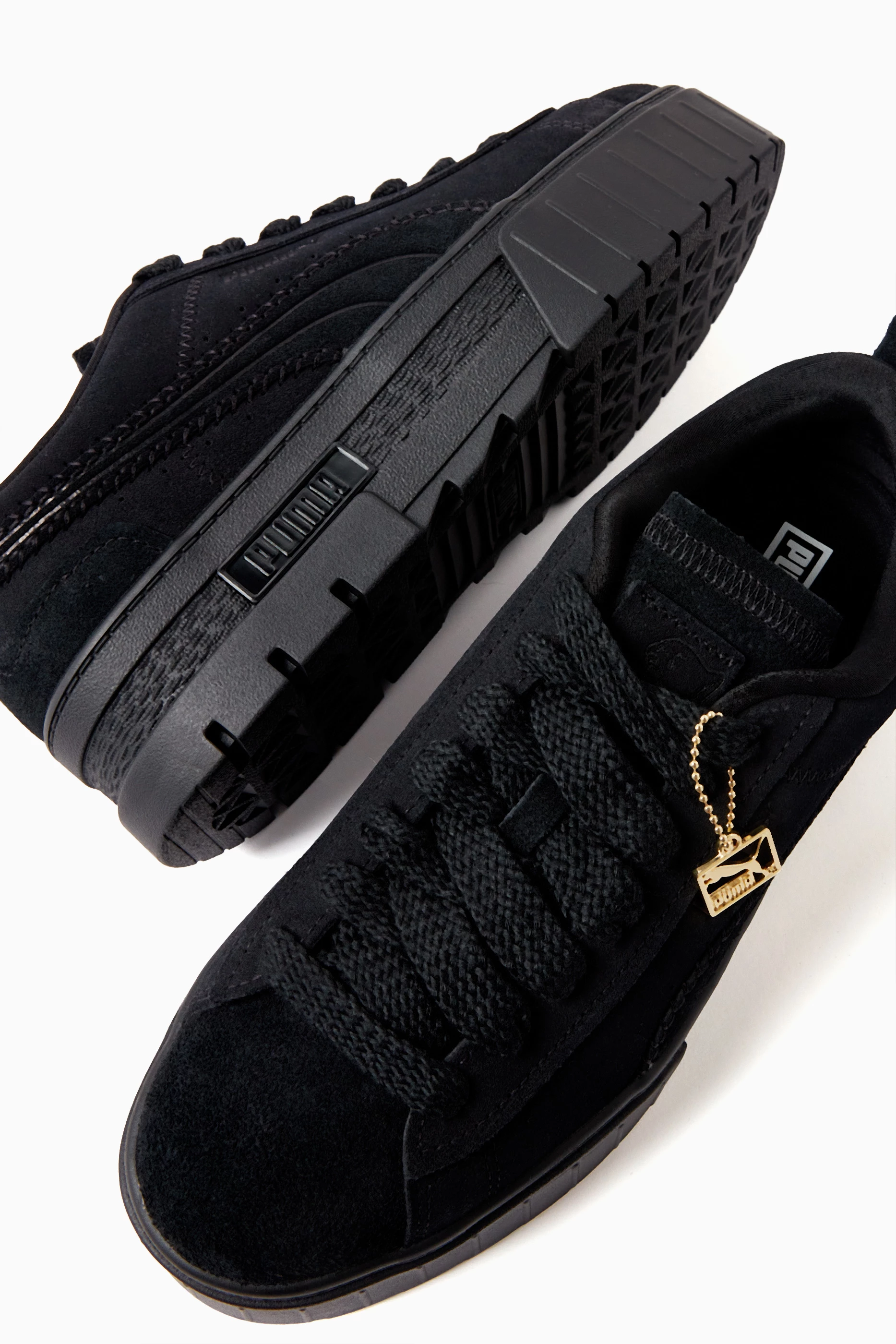 Puma black suede platform trace animal trainers best sale