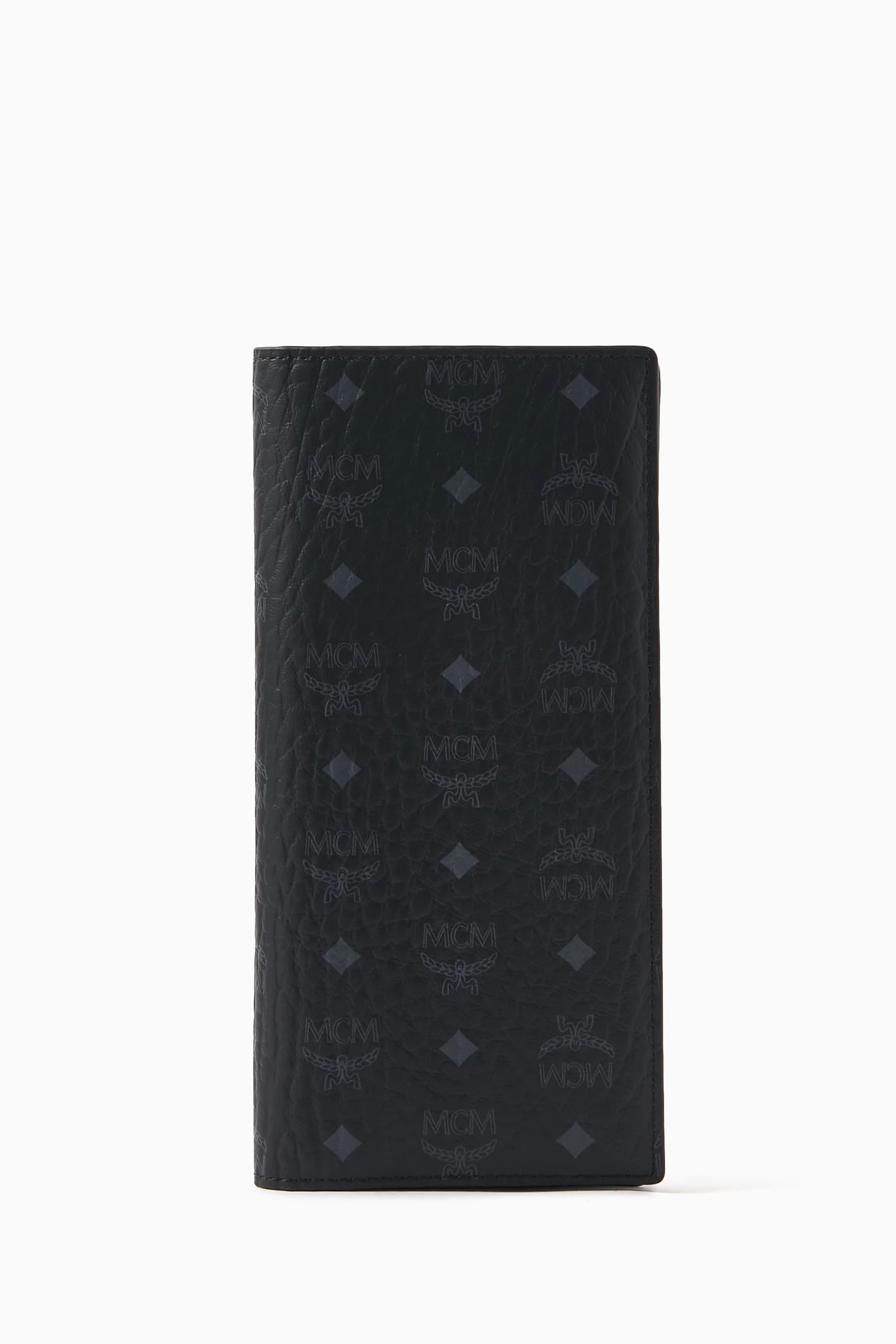 Buy MCM Black Large Continental Wallet in Visetos For UNISEX Online Ounass Bahrain