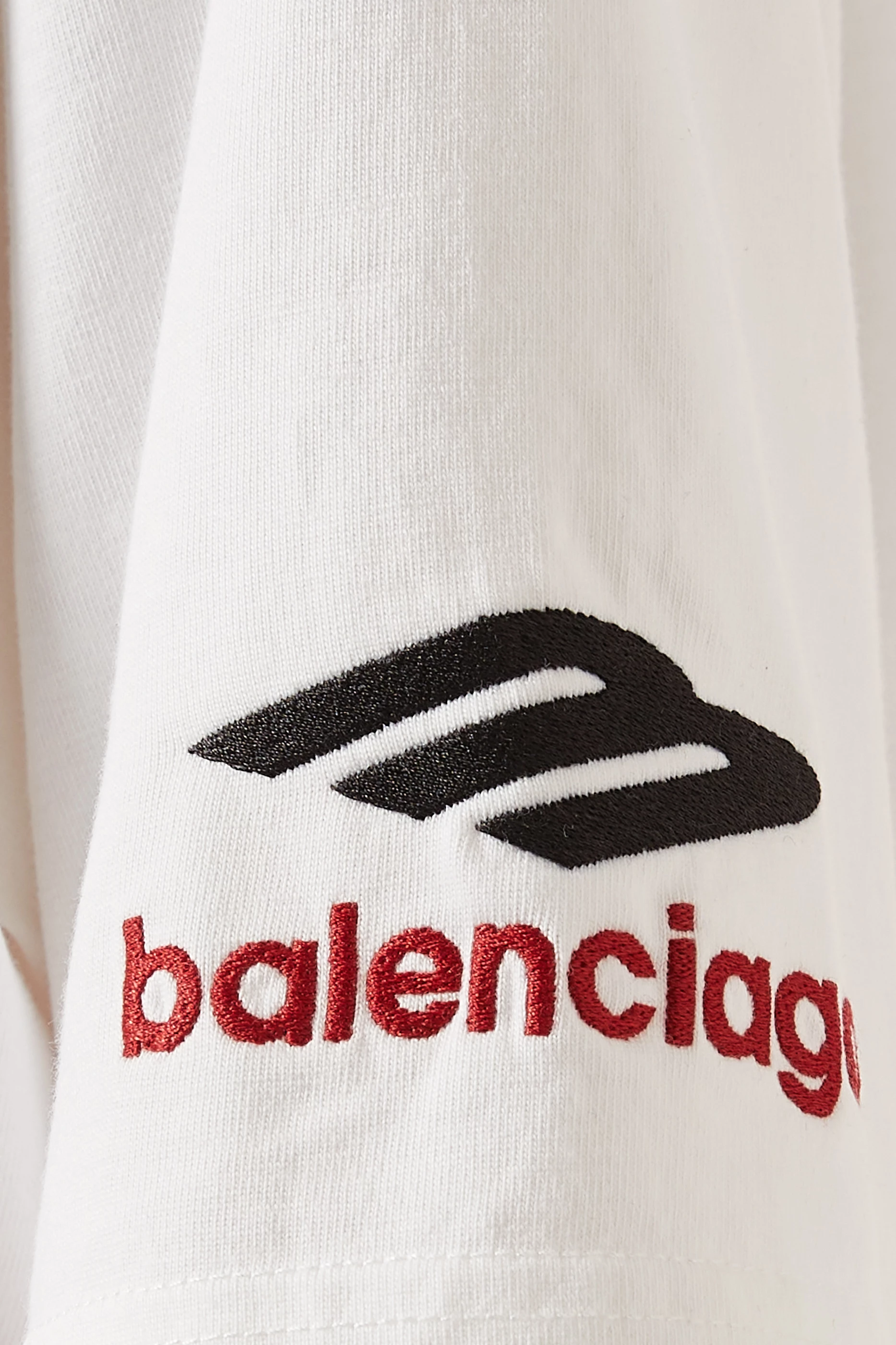 【BALENCIAGA】ホワイト3BロゴTシャツ Balenciaga 3B Sports Icon T Shirt Loose Fit Style Unisex