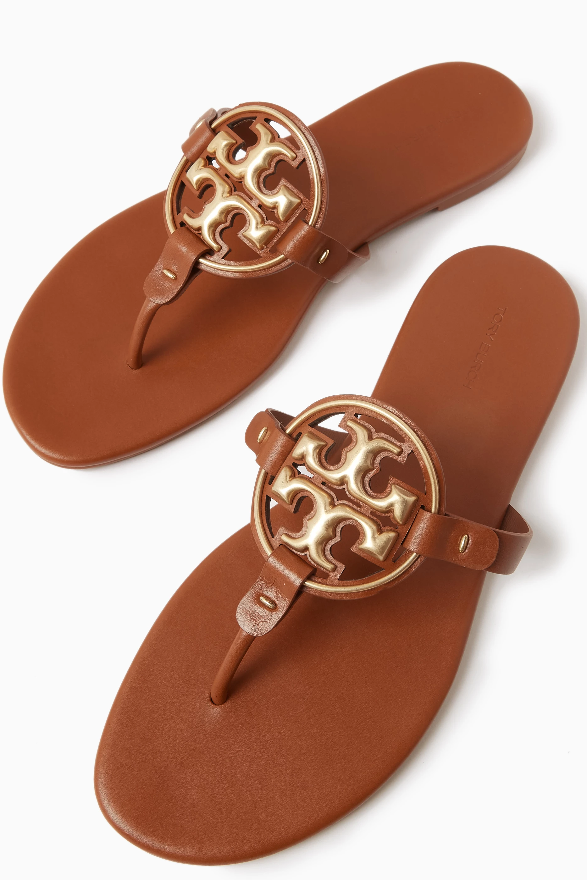 Tory burch tan sandals cheap