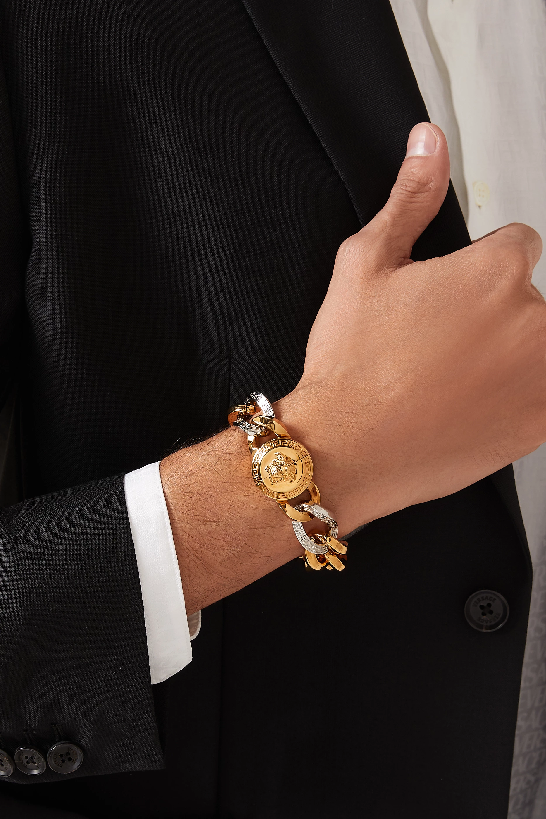Buy Versace Multicolour Medusa Chain Bracelet in Brass For UNISEX Online Ounass Bahrain