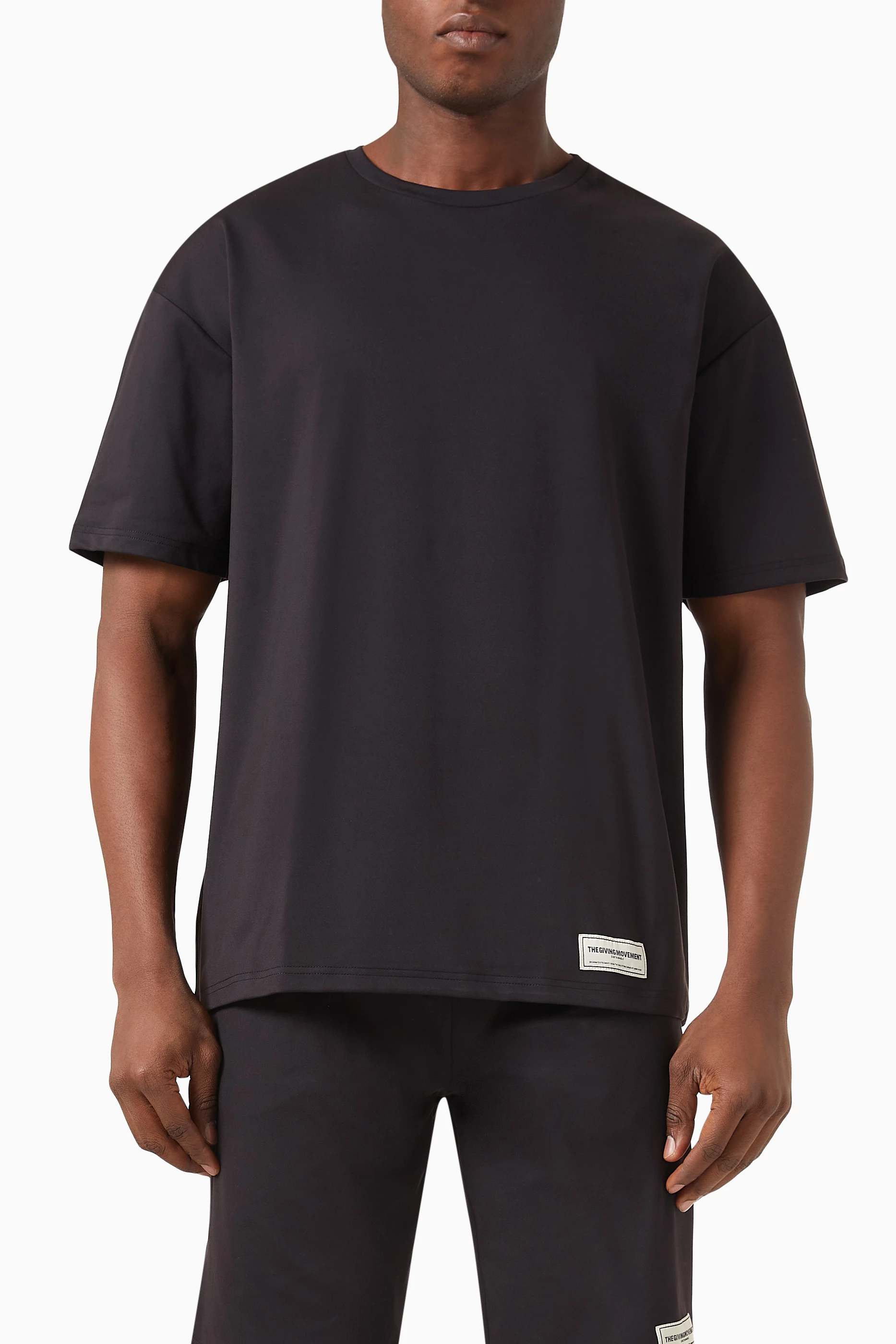 Buy The Giving Movement Black Oversized T-Shirt in Light 