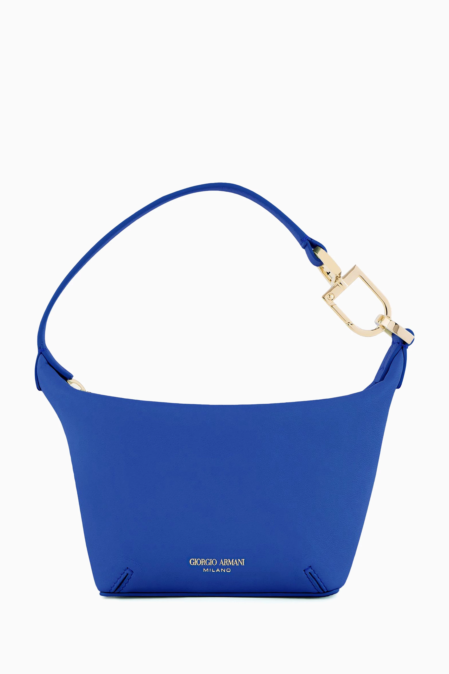 Buy Giorgio Armani Blue Small La Prima Soft Shoulder Bag in Nappa Leather For Women Online Ounass Bahrain